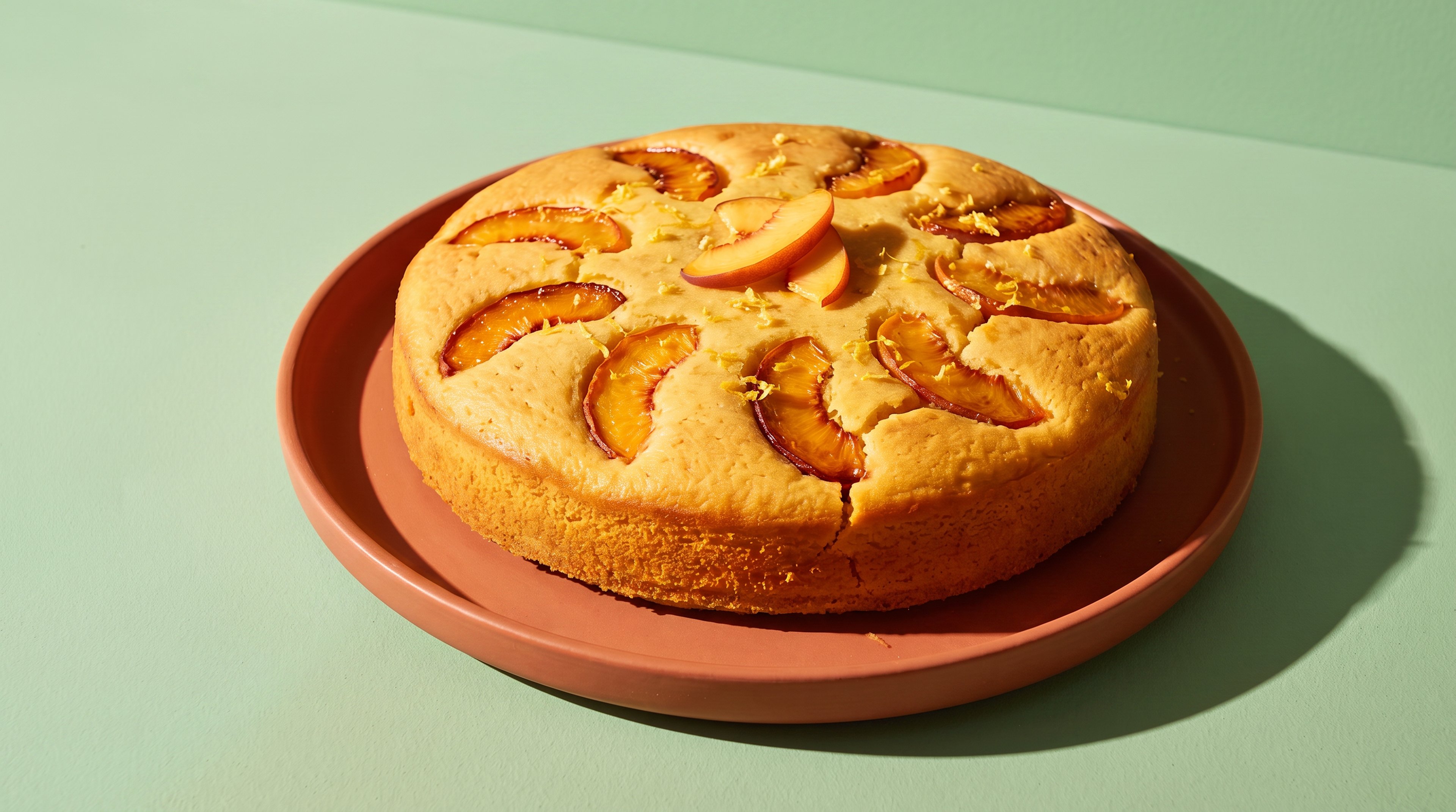 Einfacher Pfirsichkuchen mit saftigem Rührteig