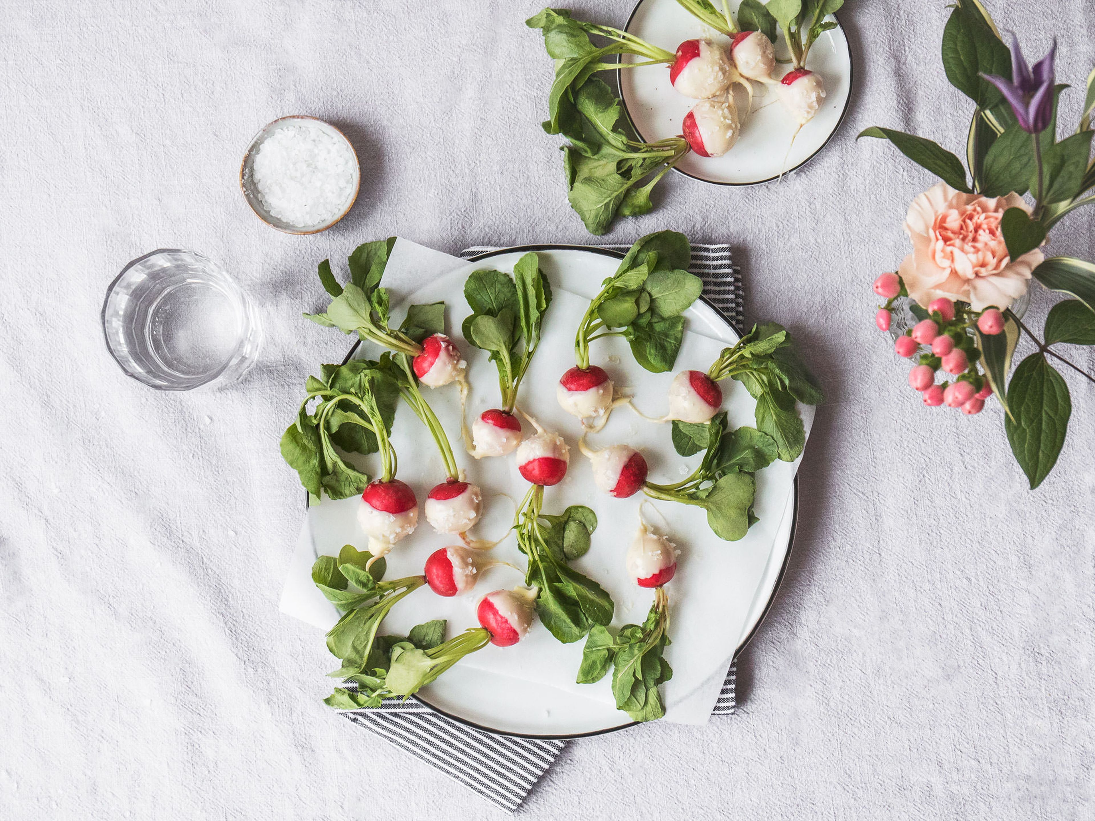 Butter dipped radishes