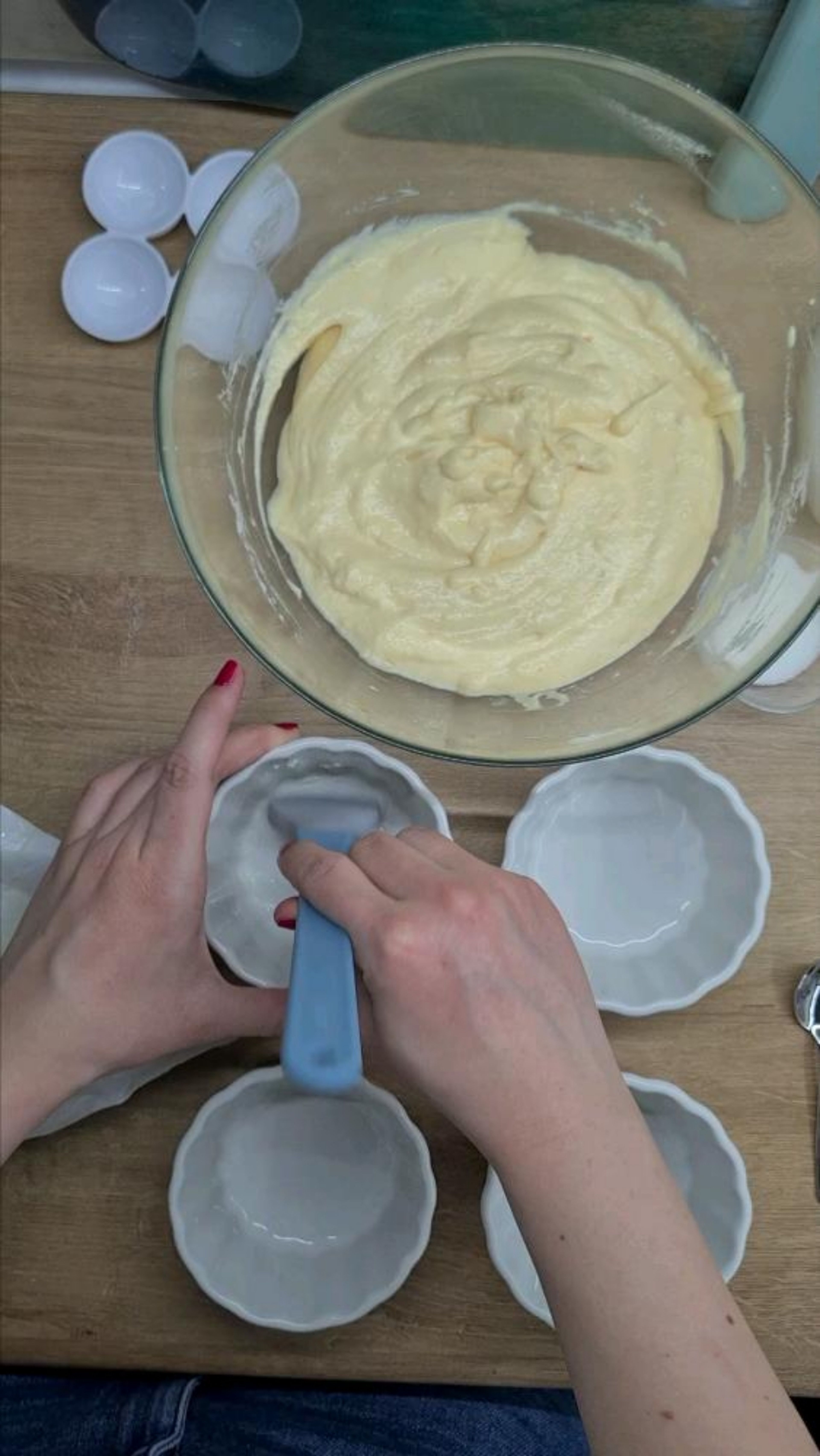 Grease each mold with butter