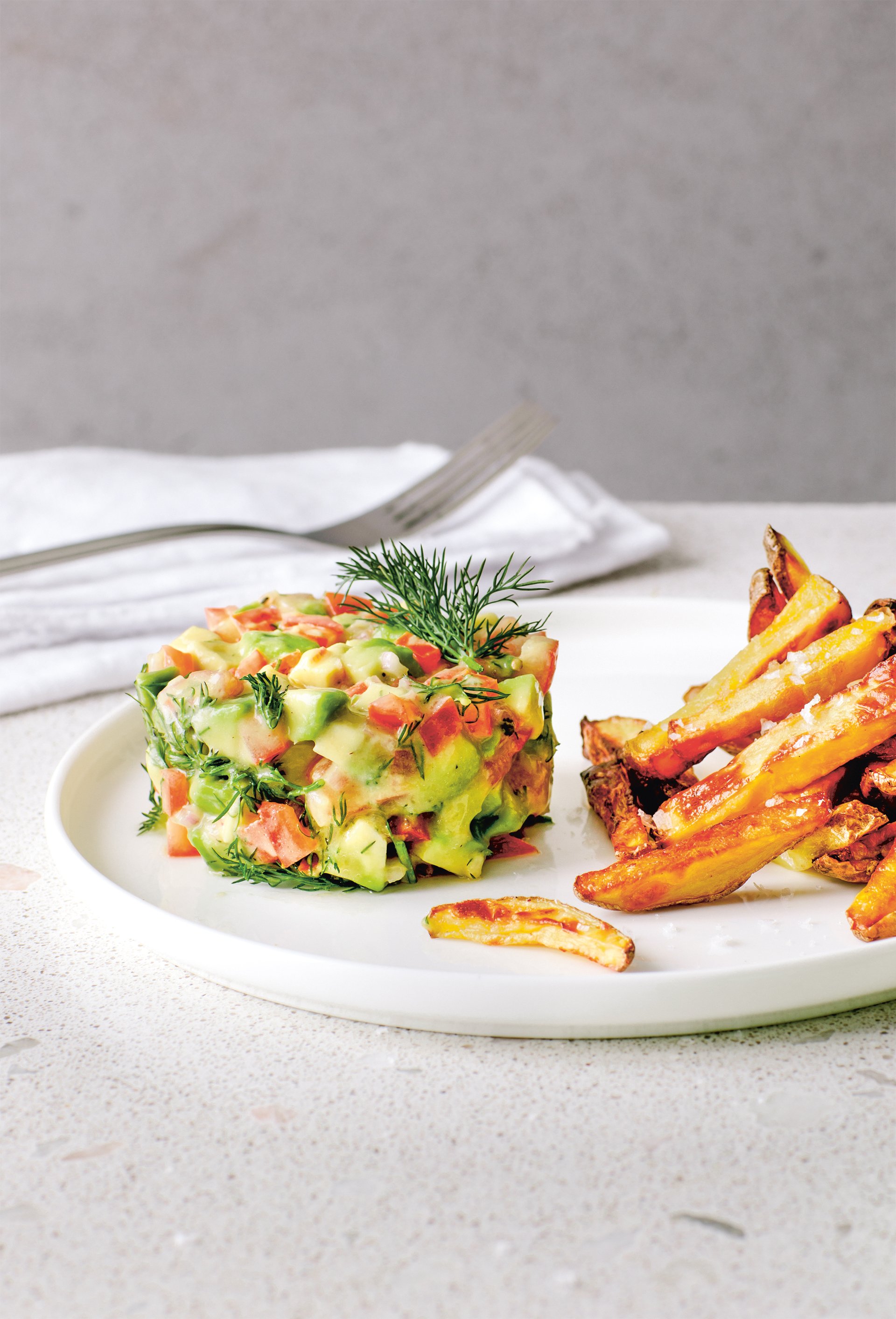 Veggie-Tatar mit Backkartoffeln | Rezept | Kitchen Stories