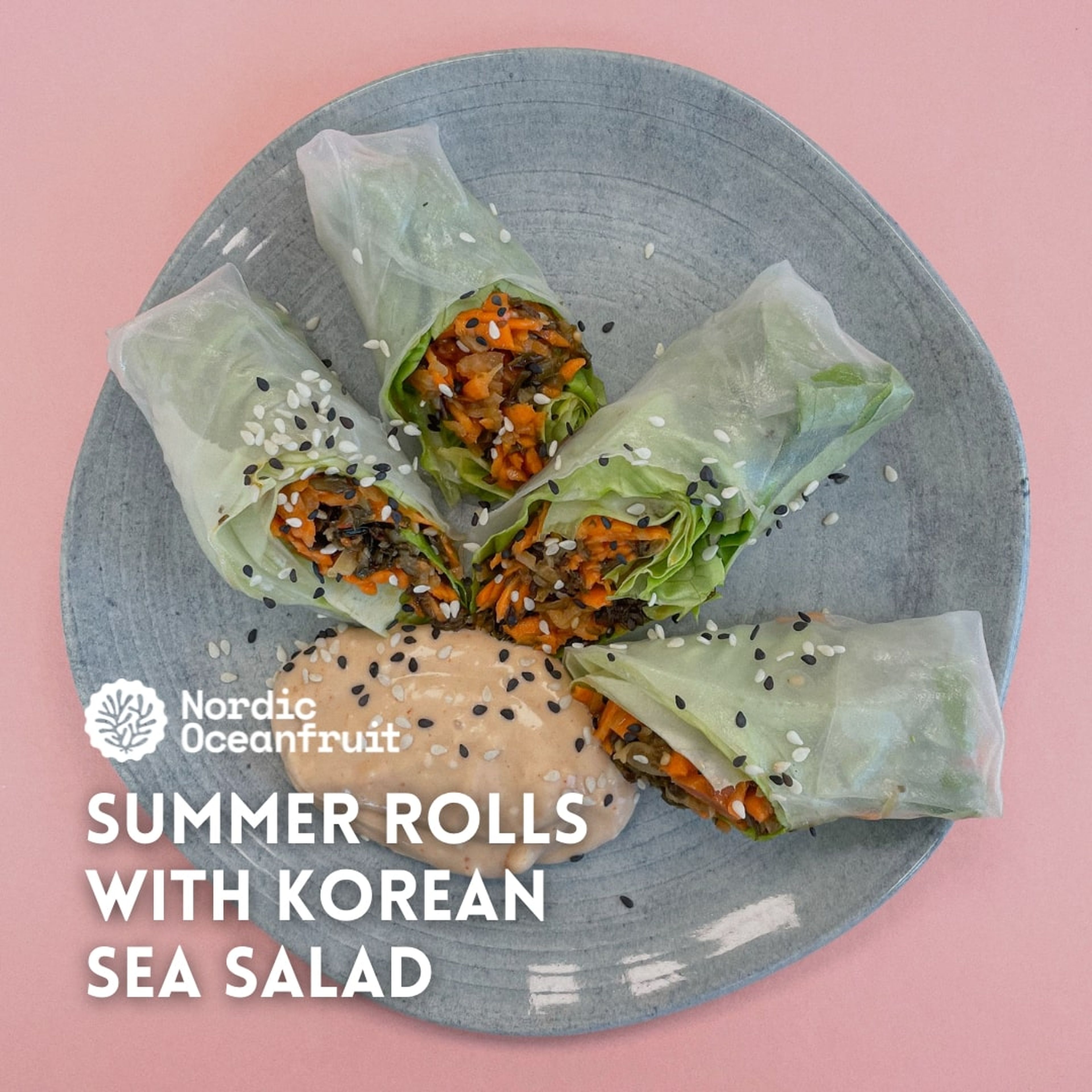 Summer rolls with OCEANFRUIT Korean seaweed salad