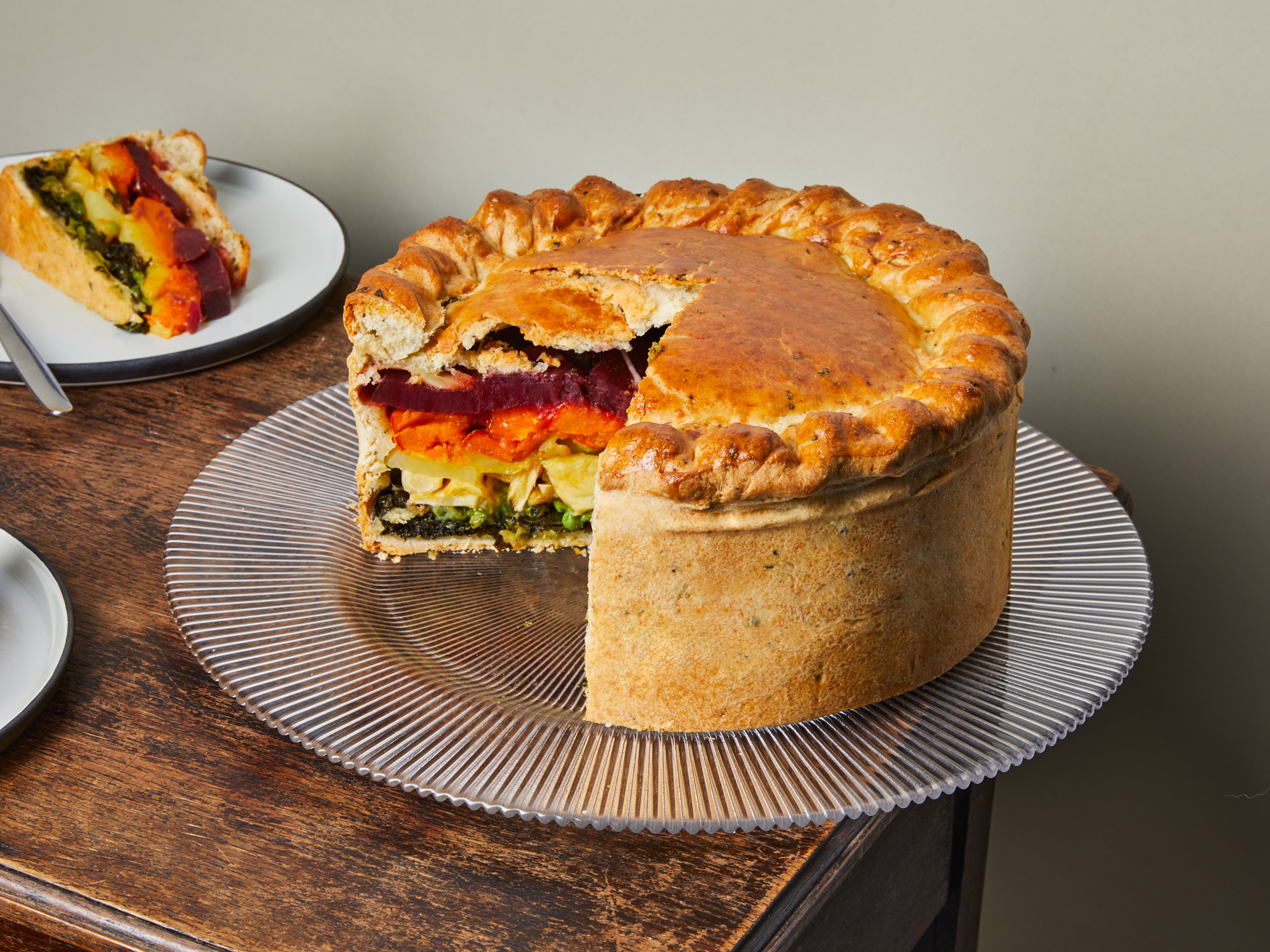 Hanna makes a rainbow vegetable pie