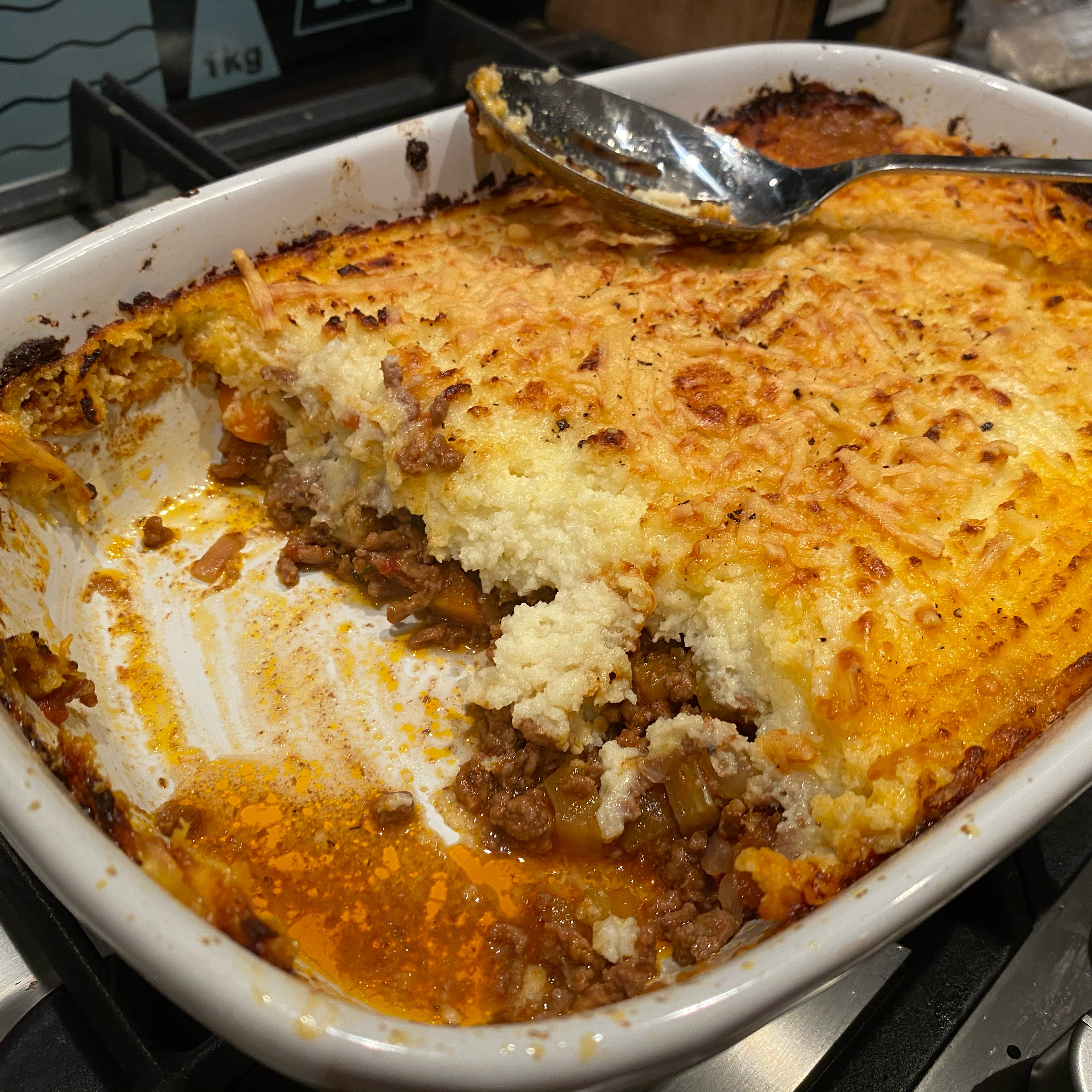 Cottage pie with cauliflower mash