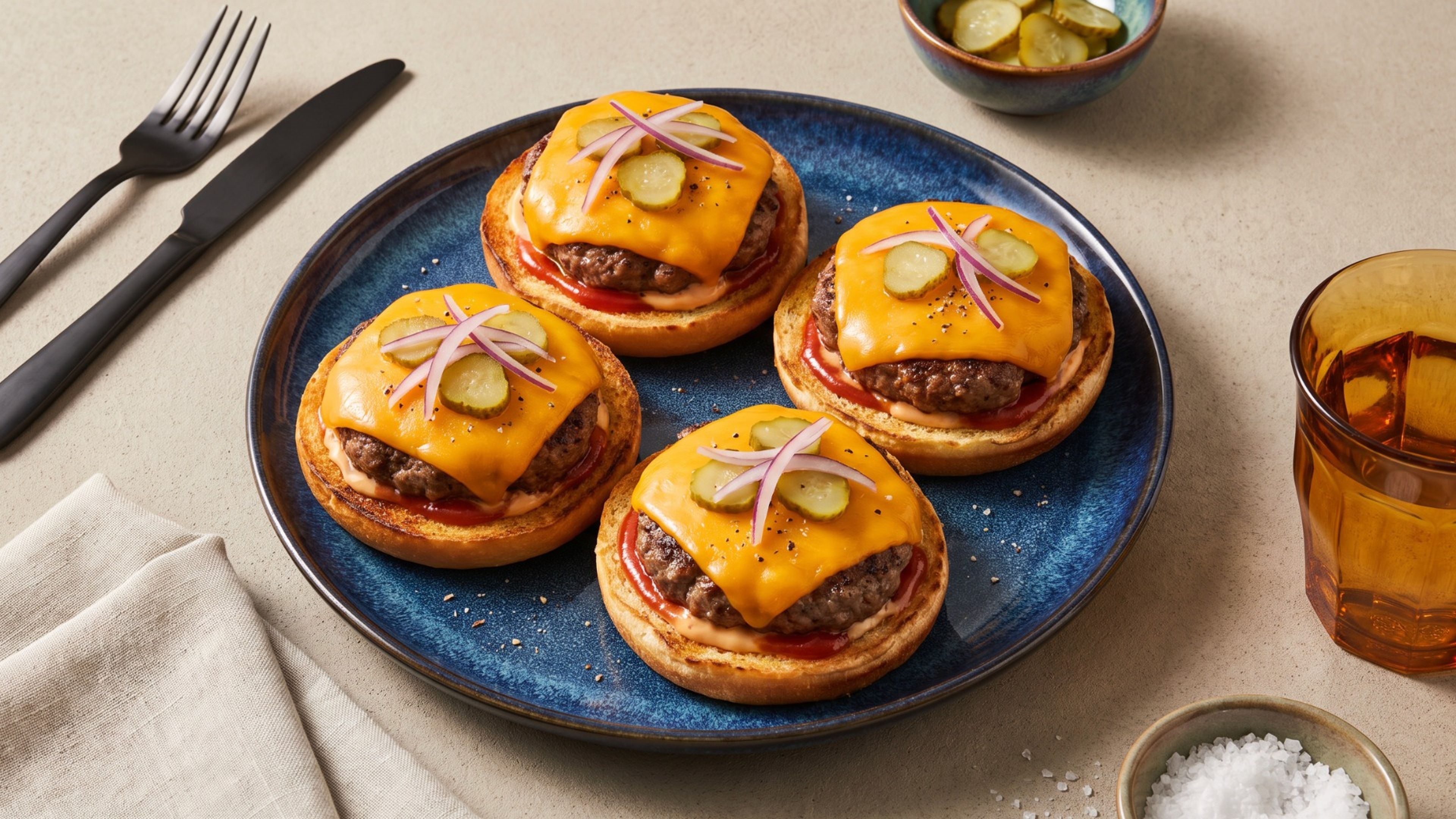 Cheeseburger-Toasties vom Blech: der schnelle Snack aus dem Ofen