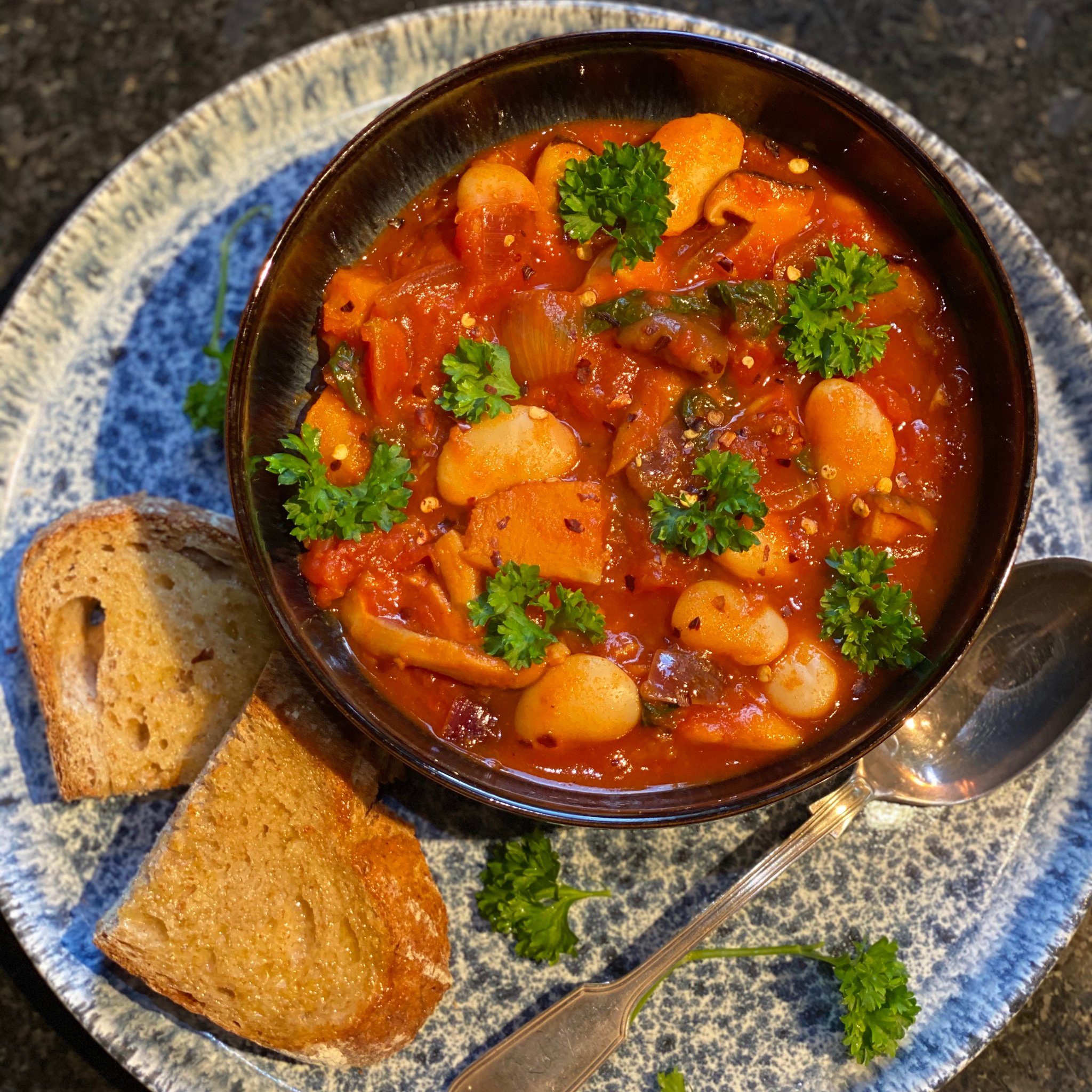 Vegan butter bean stew Recipe Kitchen Stories