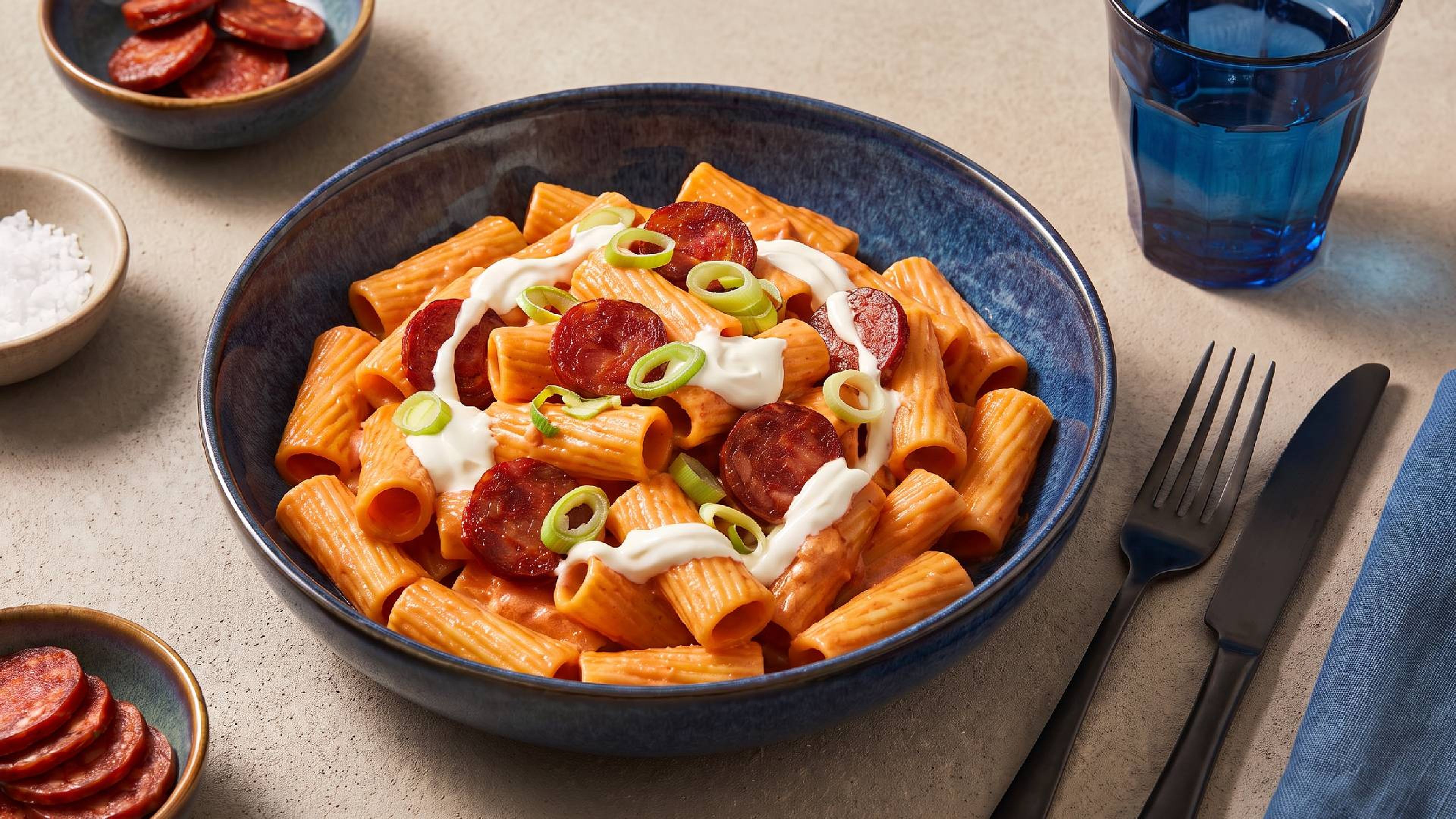 Würzige Chorizo-Nudeln in cremiger Soße