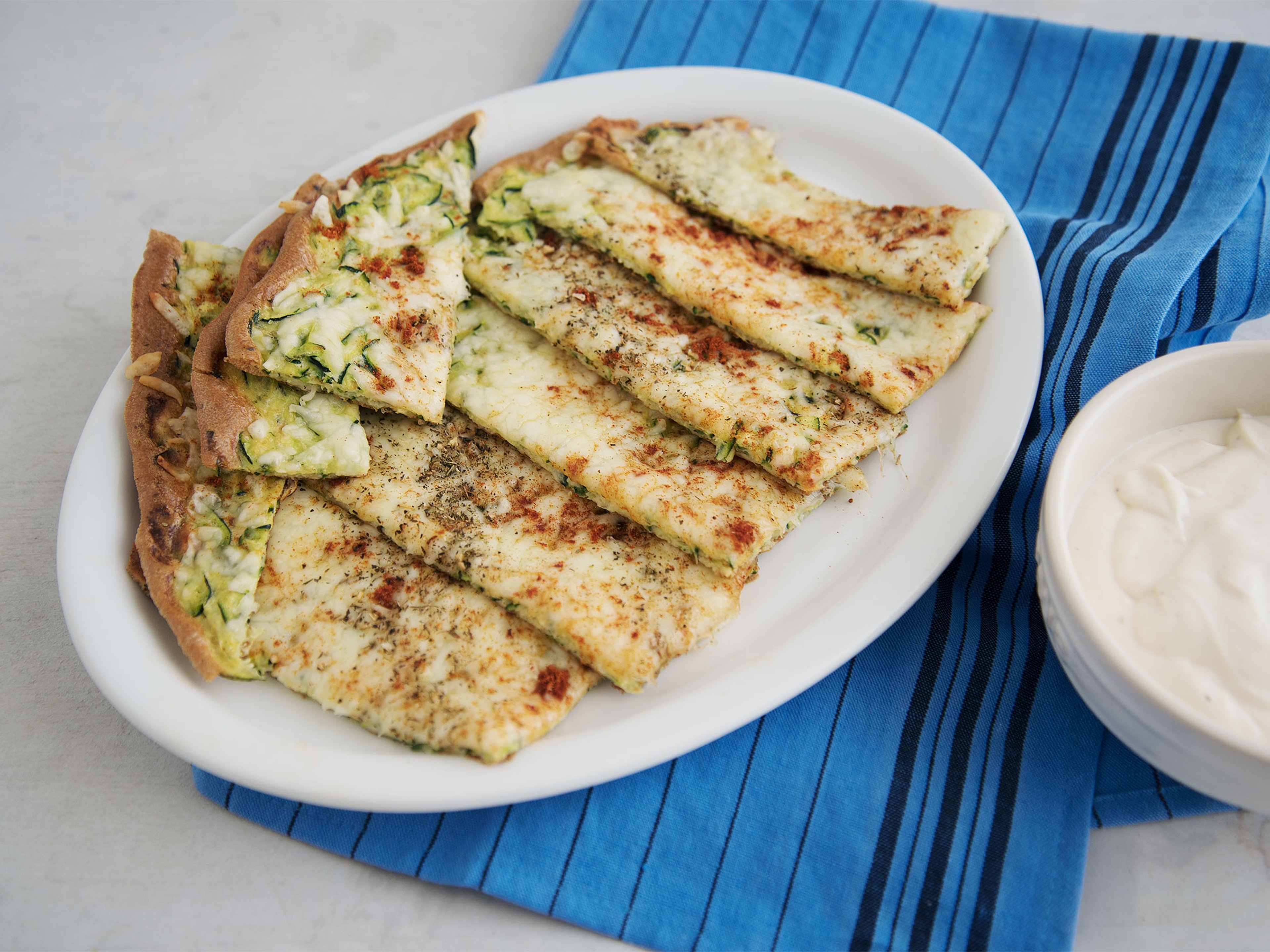 Cheesy zucchini sticks