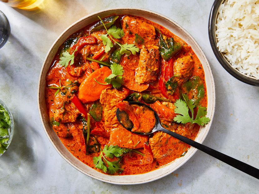 Thai-style red curry with turkey