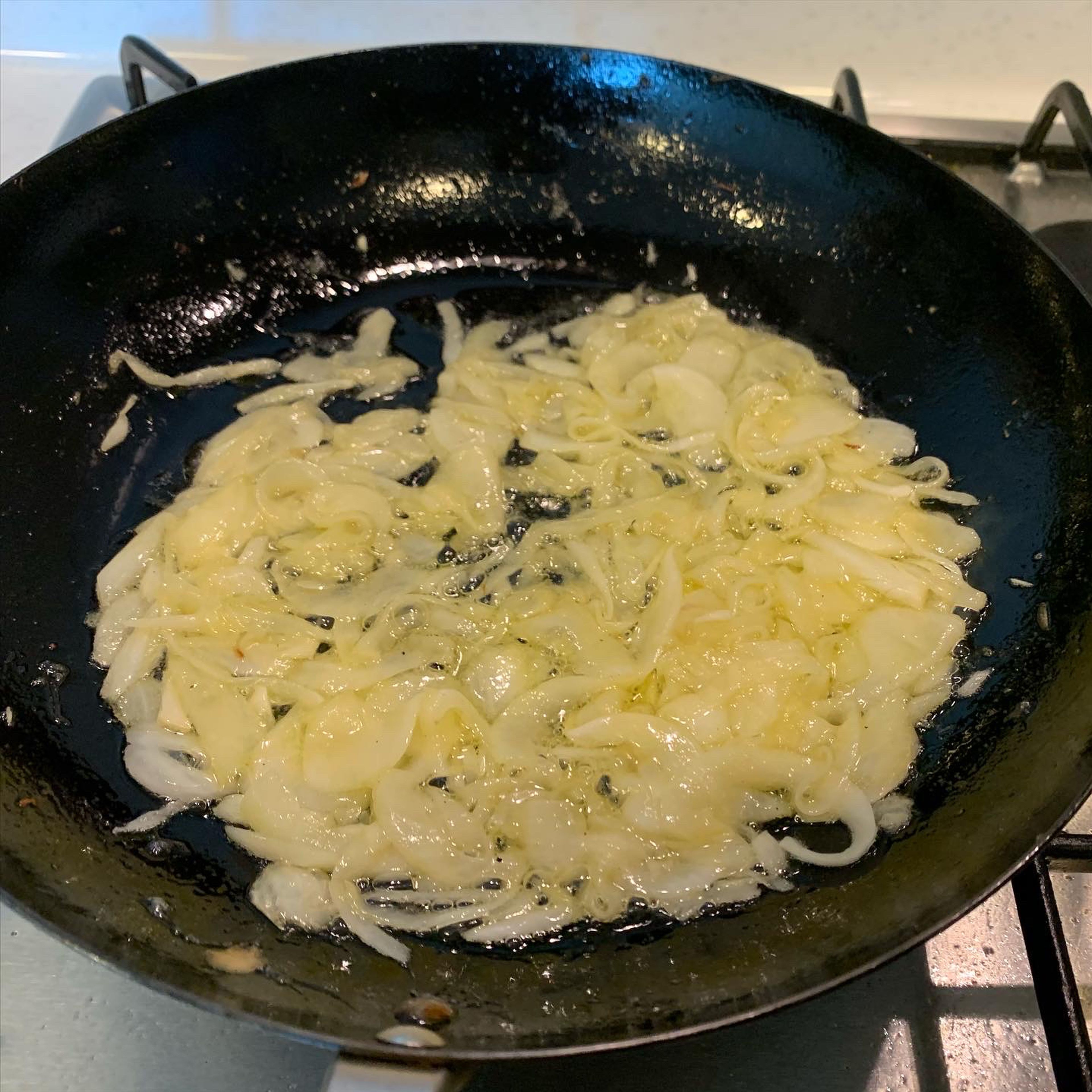 Sauté onion with butter