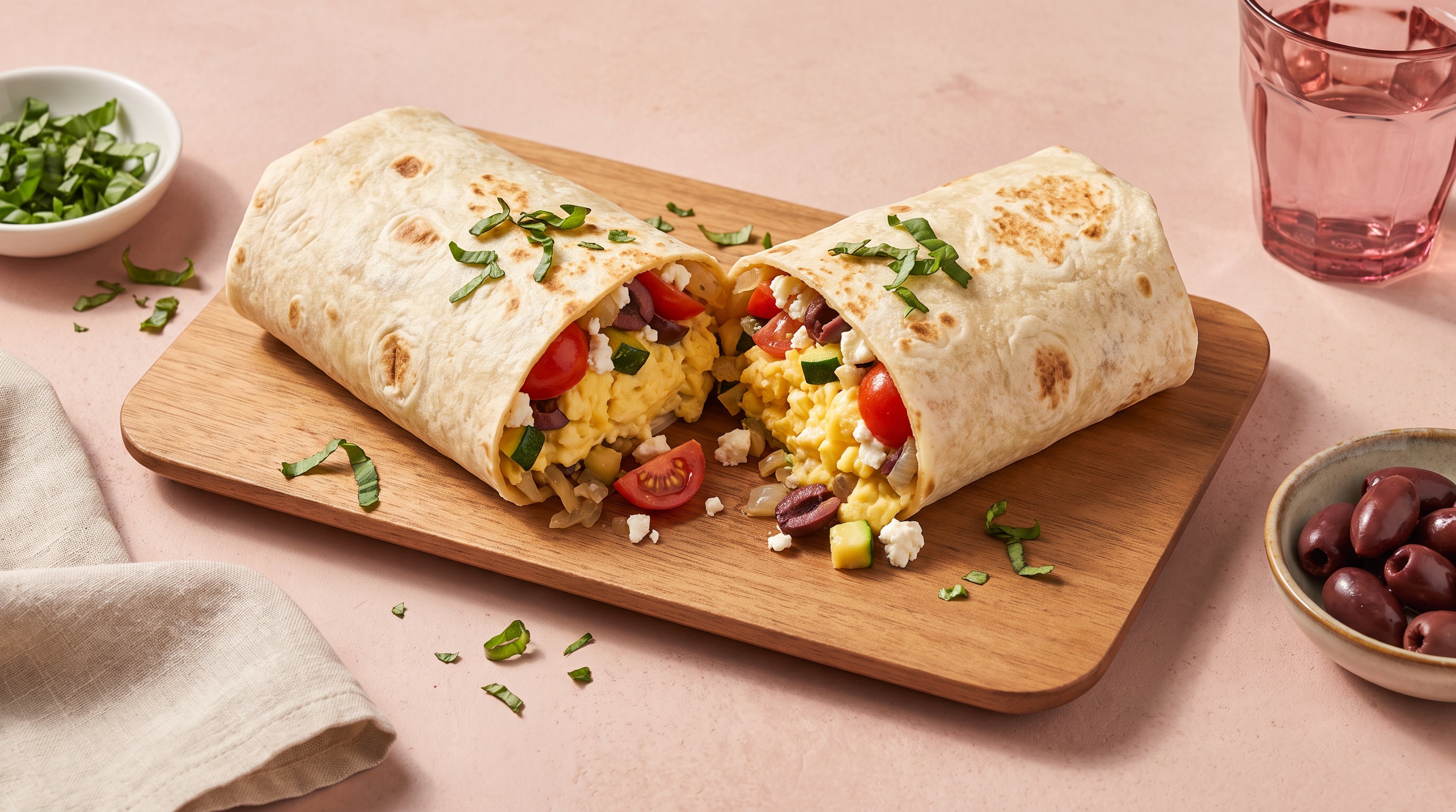 Mediterrane Rührei-Wraps für den perfekten Start in den Tag