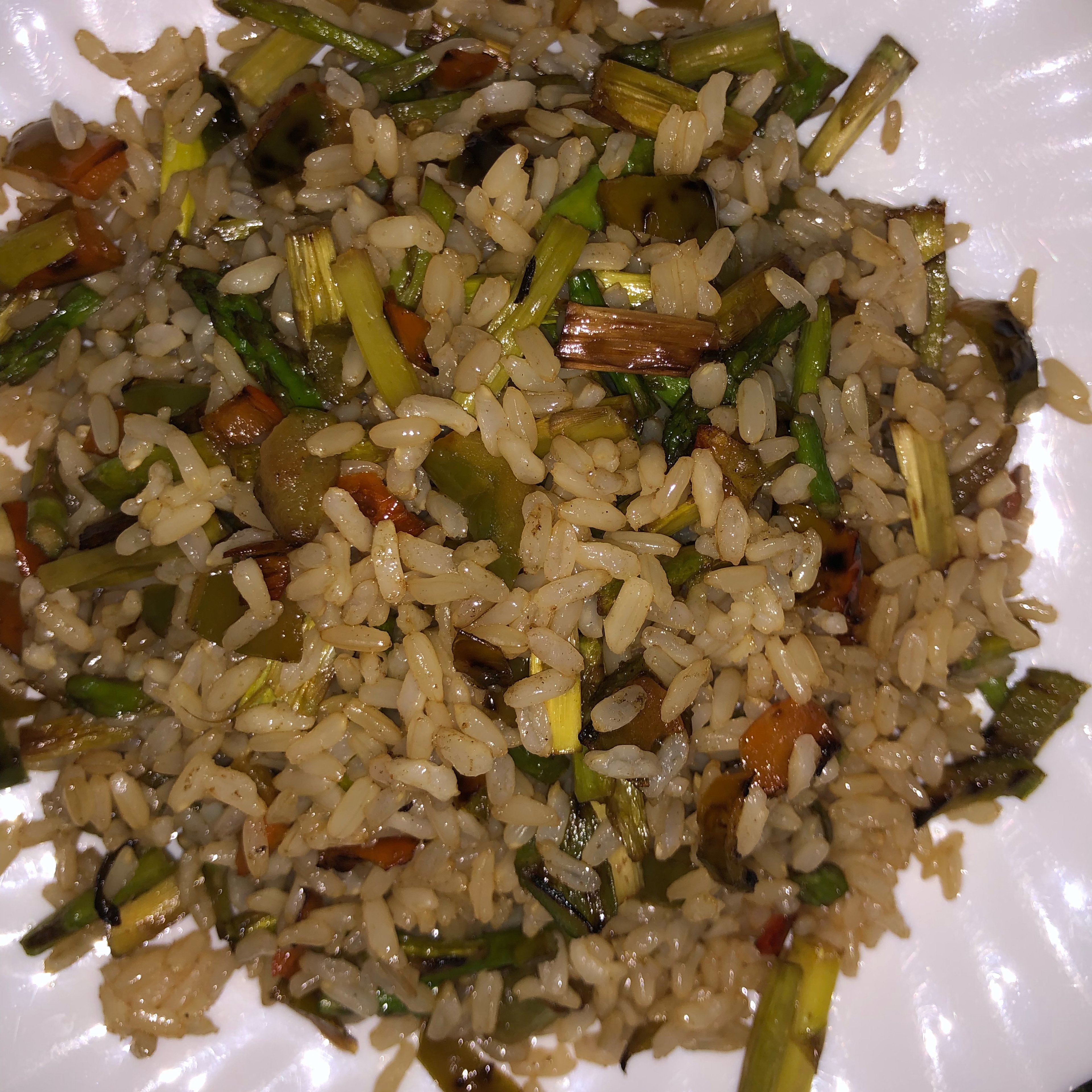 Brown rice with vegetables