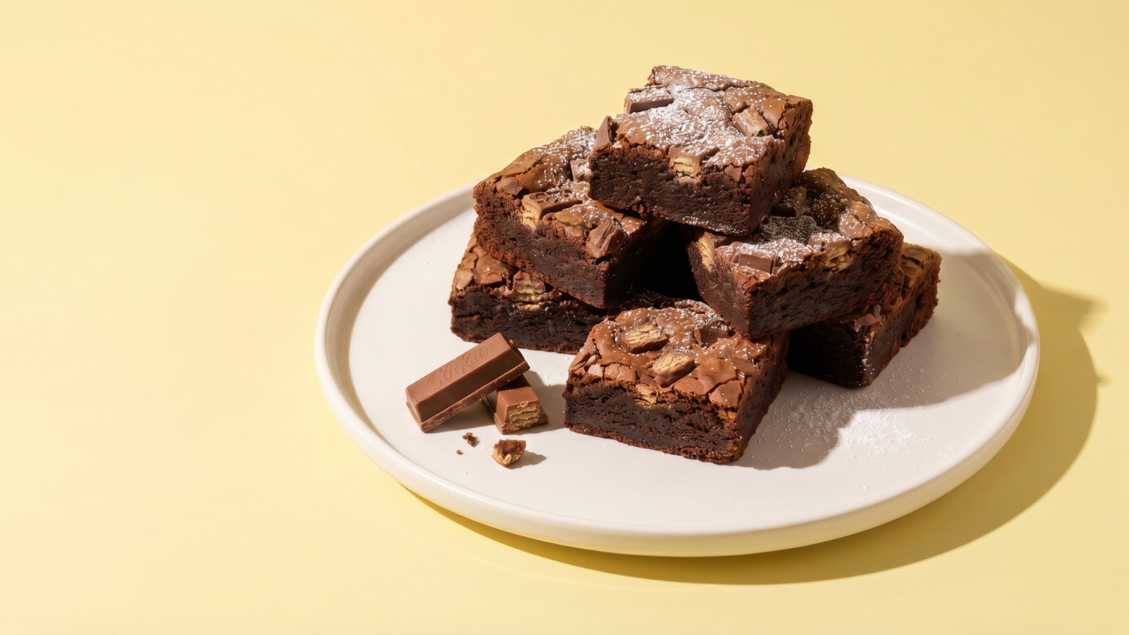 Fudgy Brownies mit Schokoriegel-Crunch backen