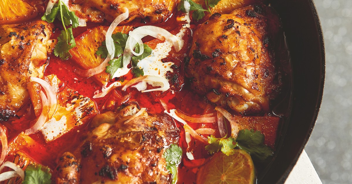 Hähnchenkeulen mit Ananas und ’Nduja | Rezept | Kitchen Stories