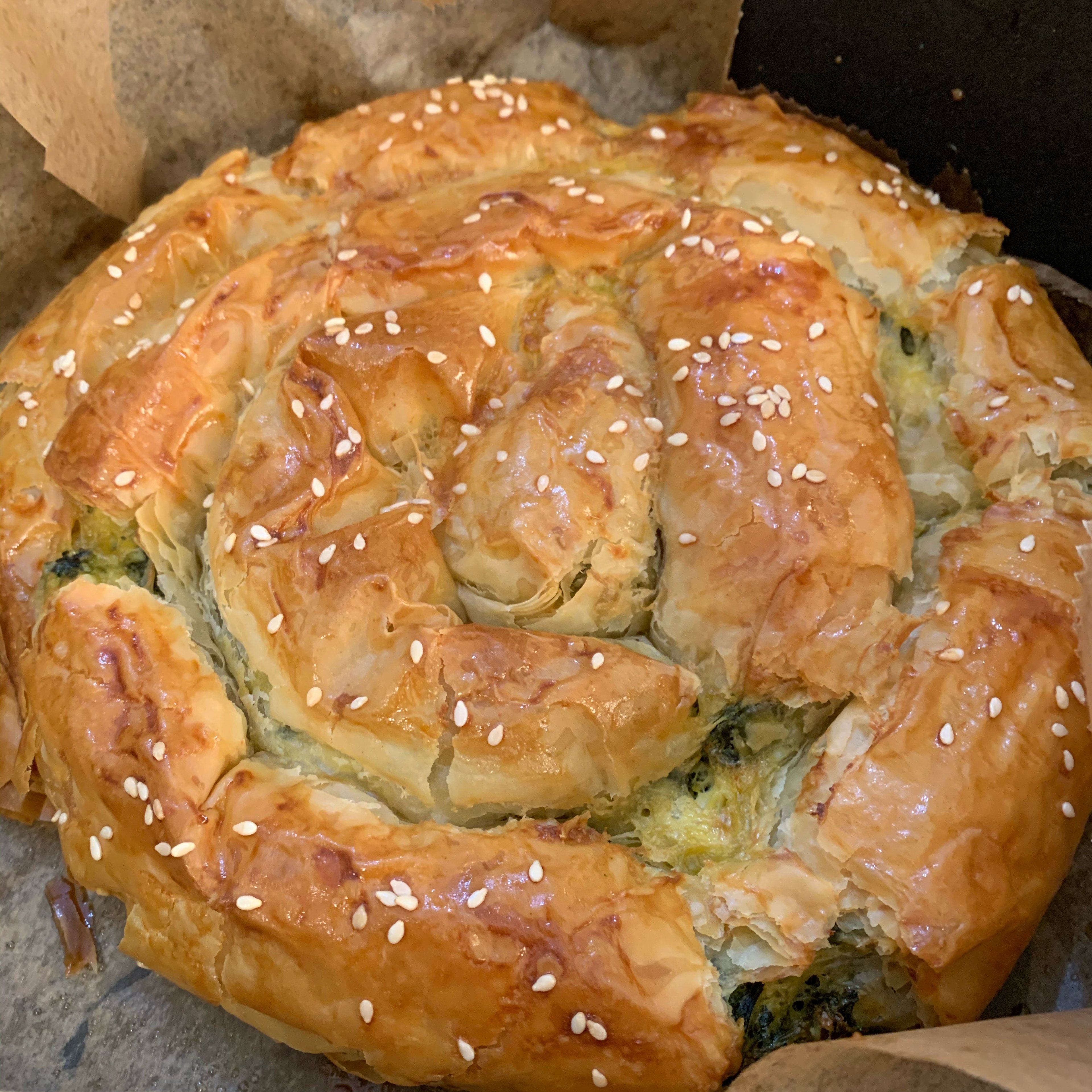 Spinach and feta cheese pie