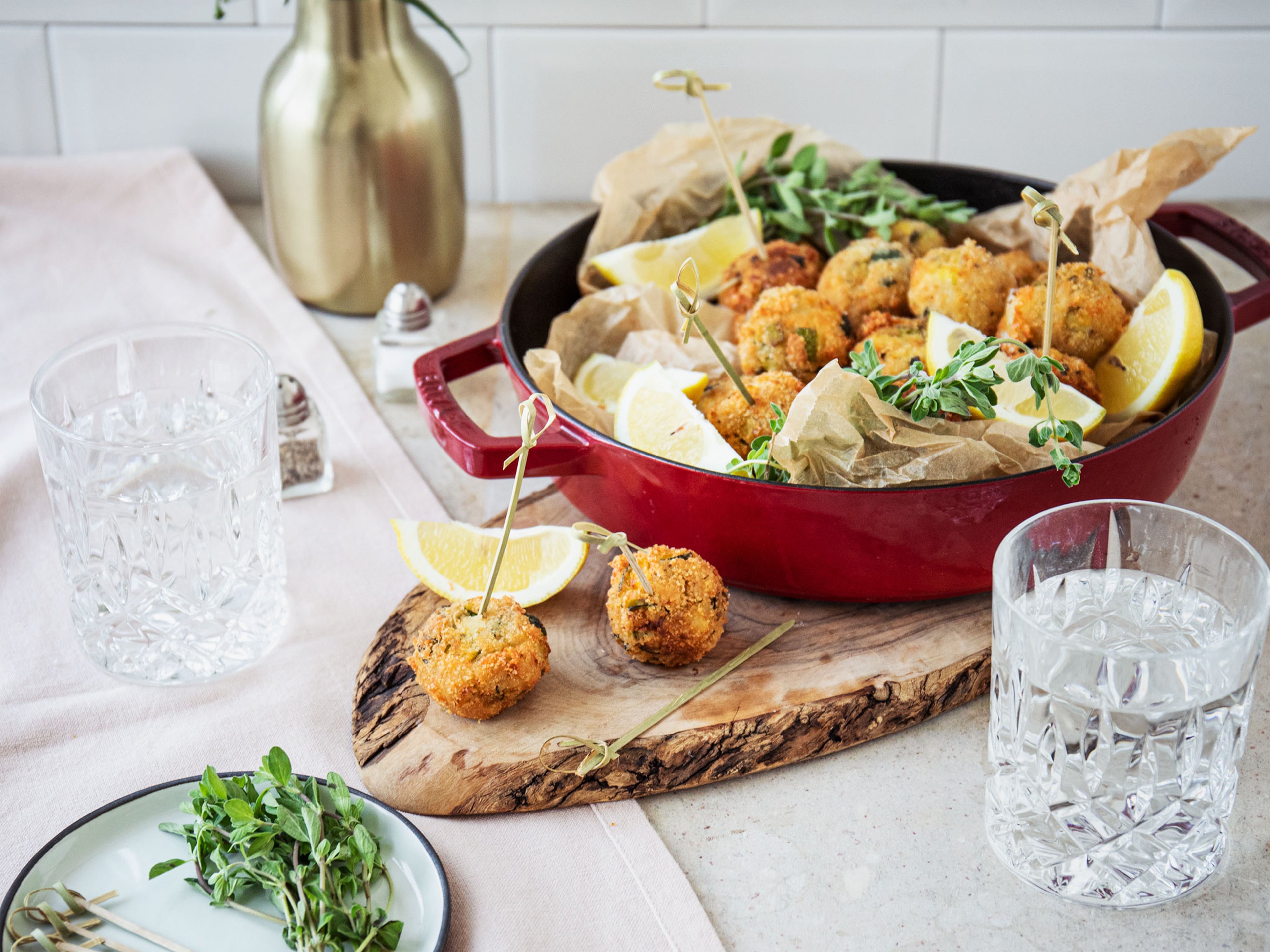 Polpette di Zucchine (Fried Italian zucchini and mozzarella balls)