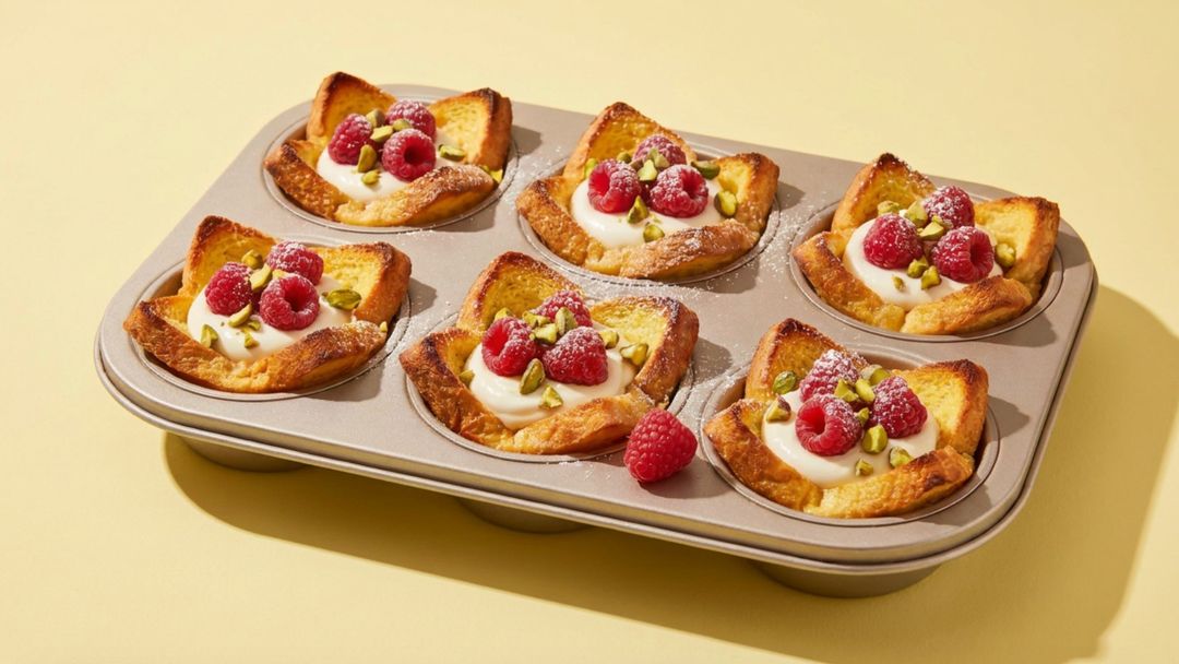 Süßes Frühstück: gefüllte French-Toast-Körbchen aus dem Ofen
