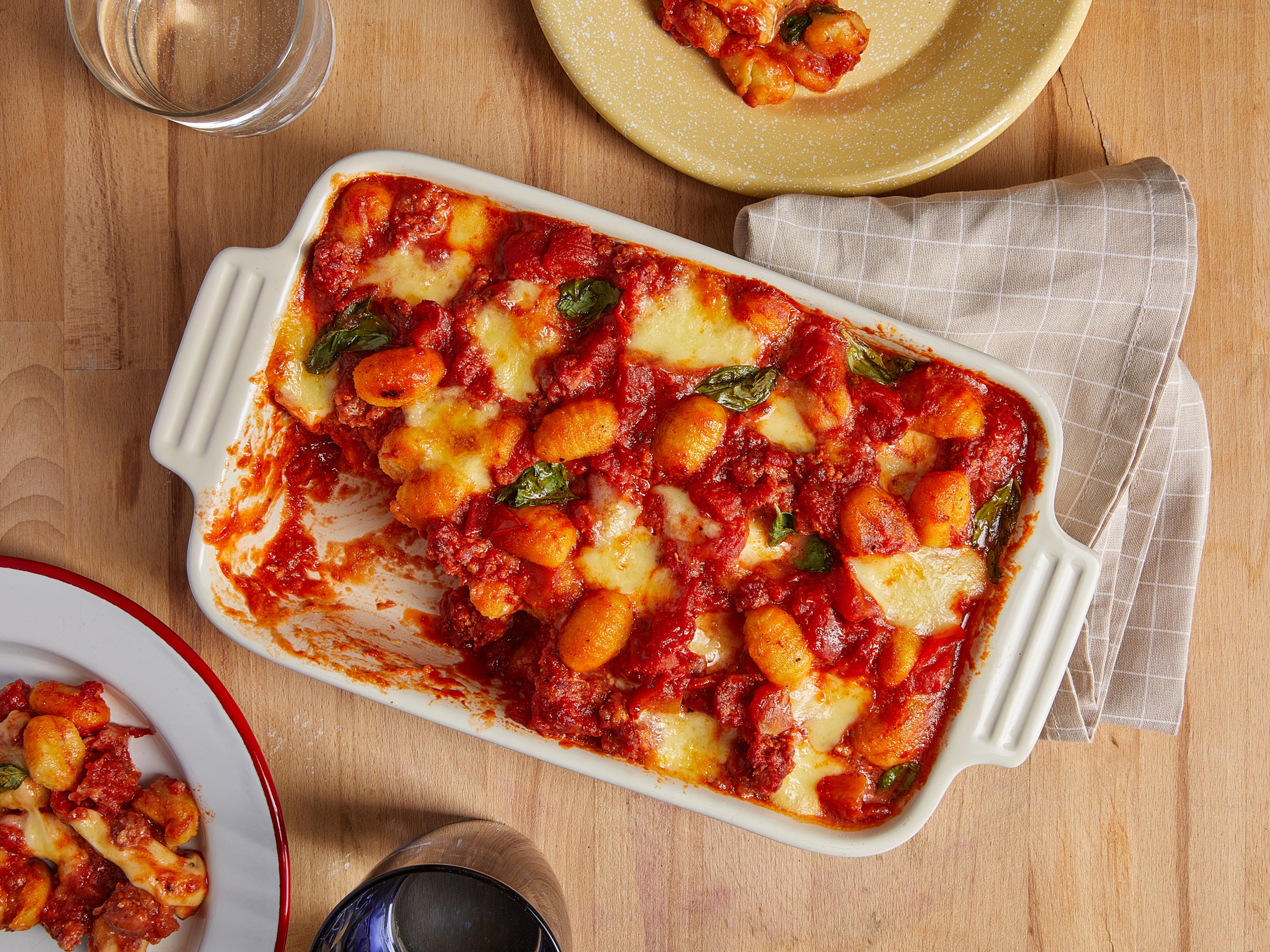 5-ingredient baked gnocchi with Italian sausage