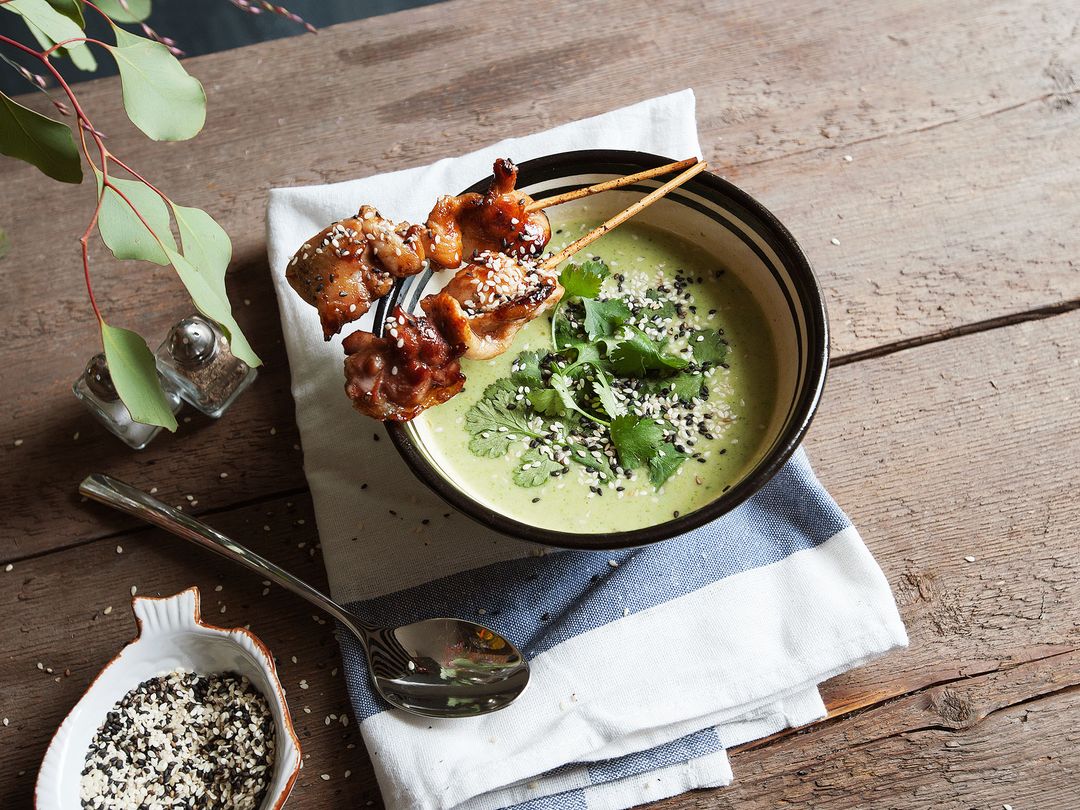 Asian-style broccoli soup