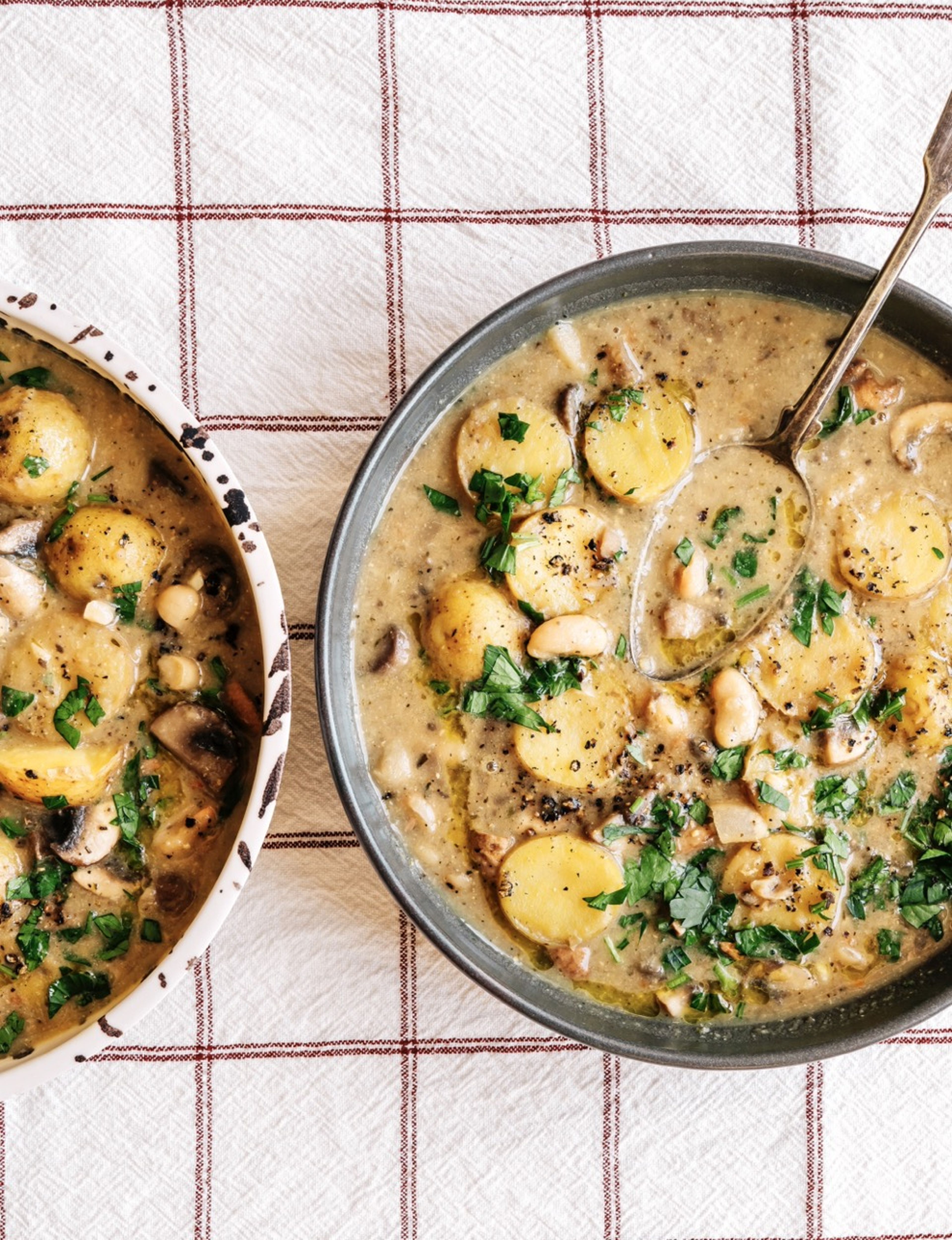 Potato and mushroom stew