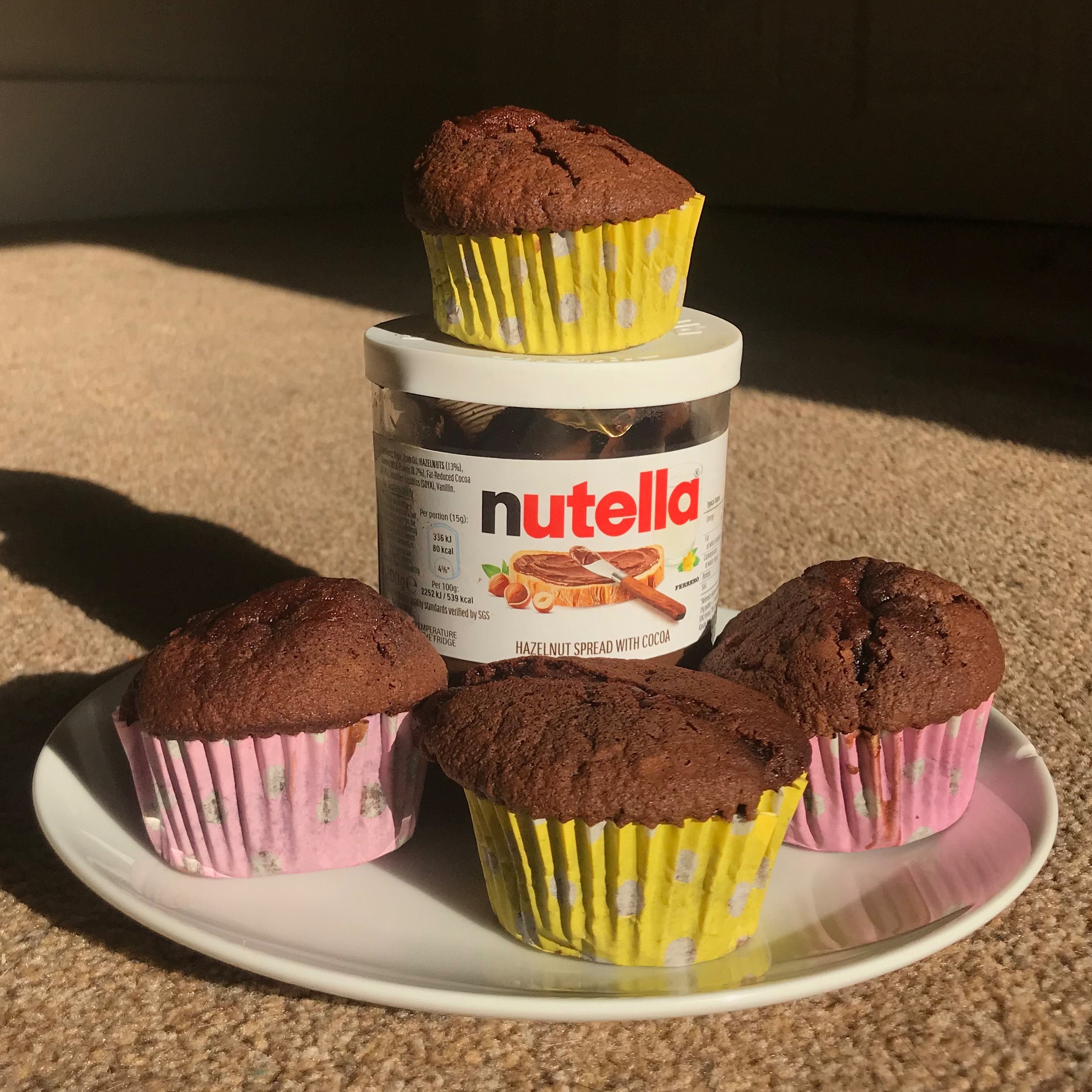 Nutella Chocolate and Hazelnut Cupcakes.