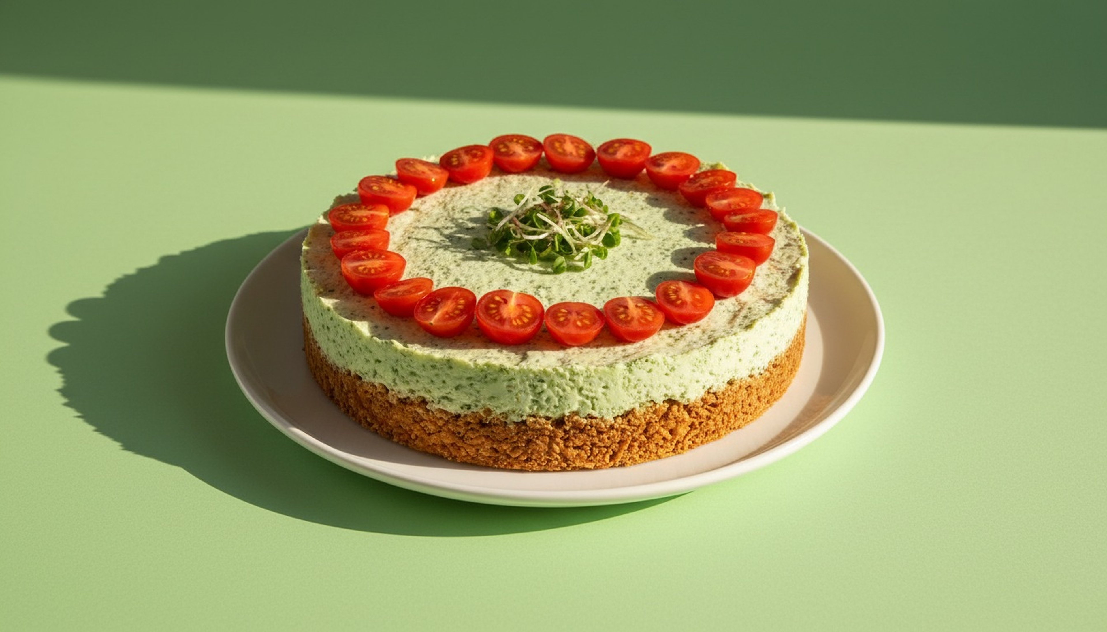 Cheesecake? Bitte herzhaft mit Kräutern und Salzstangen