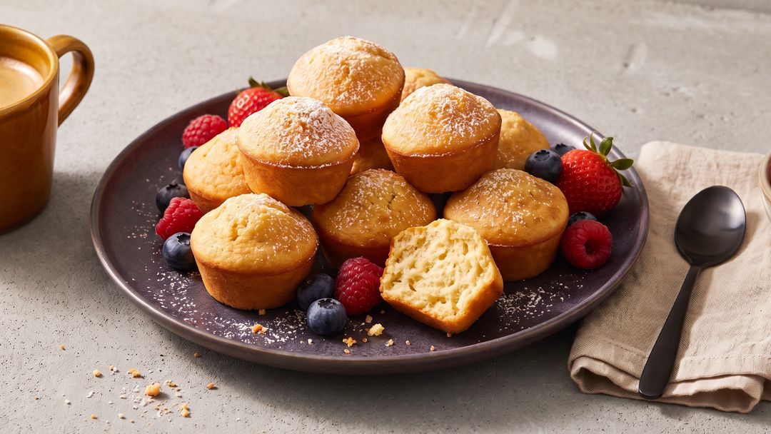 Gebackene Pancake-Muffins im Mini-Format für dein Frühstück