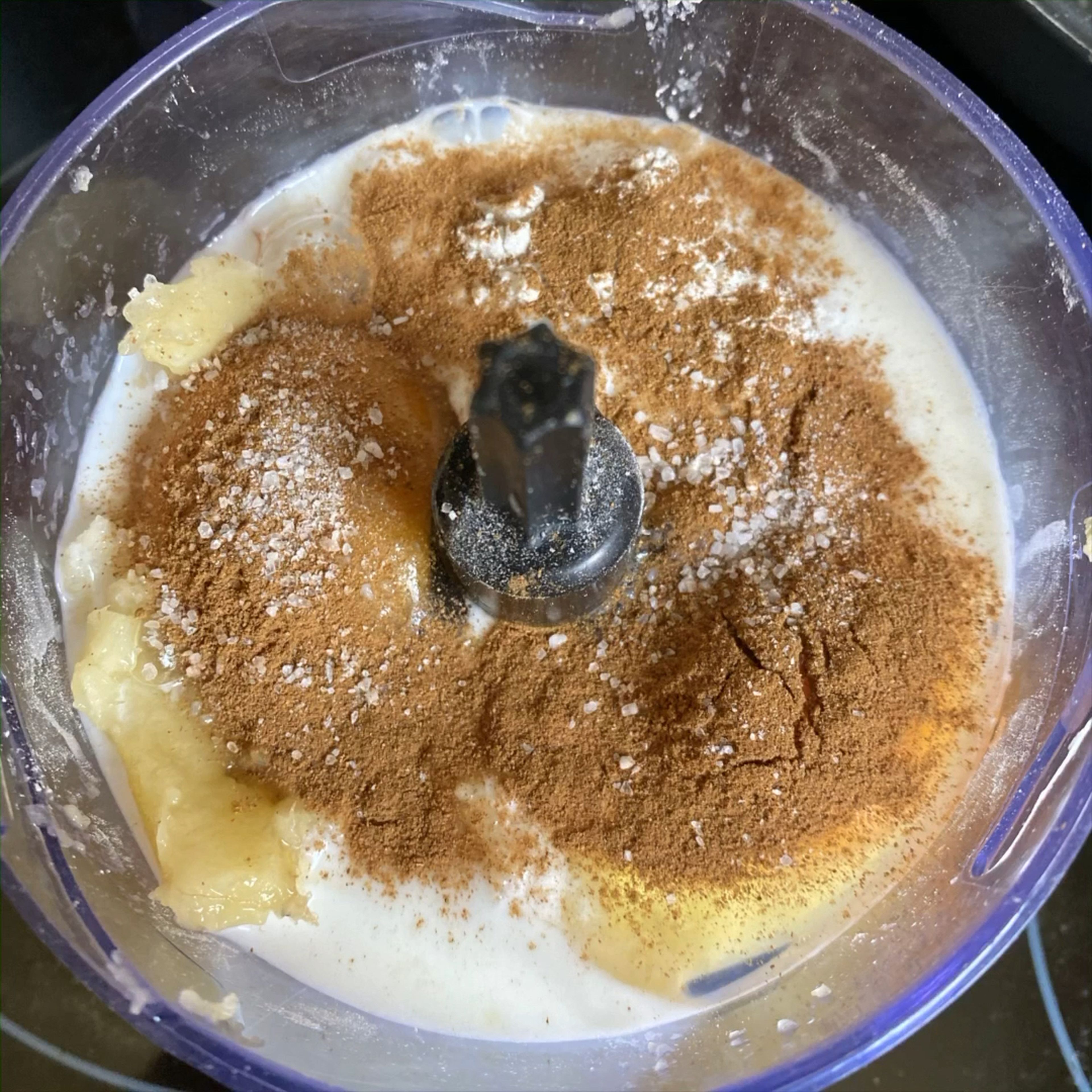 Add all the remaining ingredients in the blender and blend until you have a thick texture.