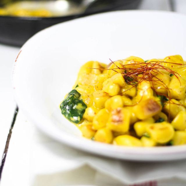 Gnocchi with saffron and spinach Recipe Kitchen Stories