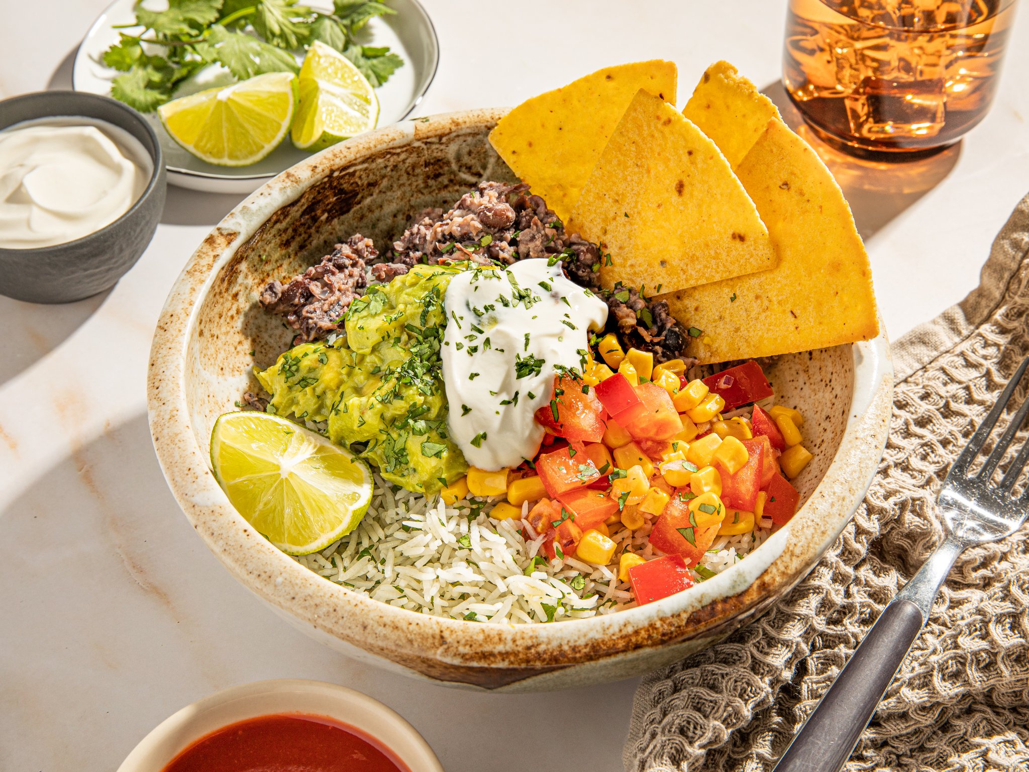 Veggie burrito bowl | Recipe | Kitchen Stories