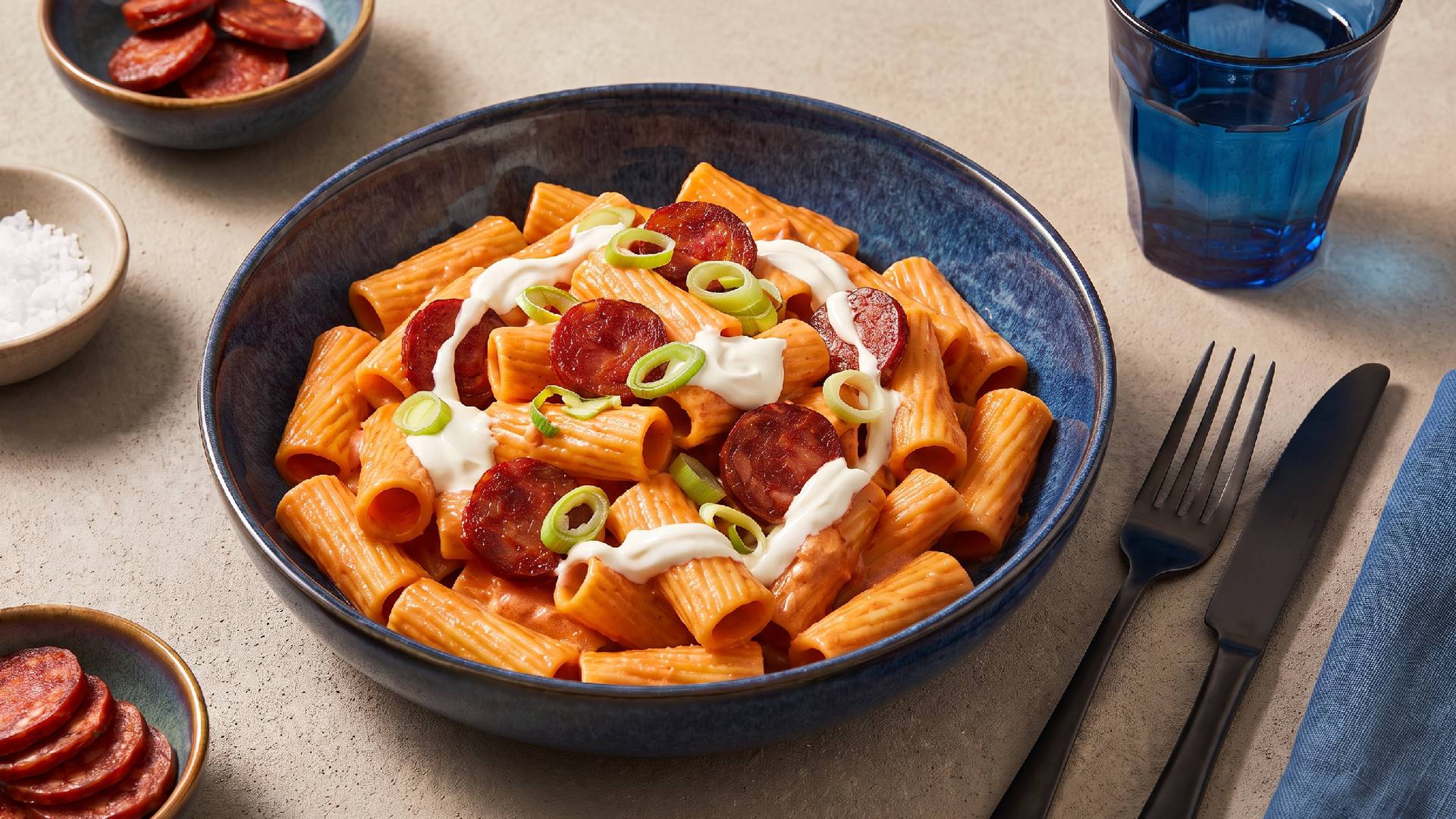 Würzige Chorizo-Nudeln in cremiger Soße