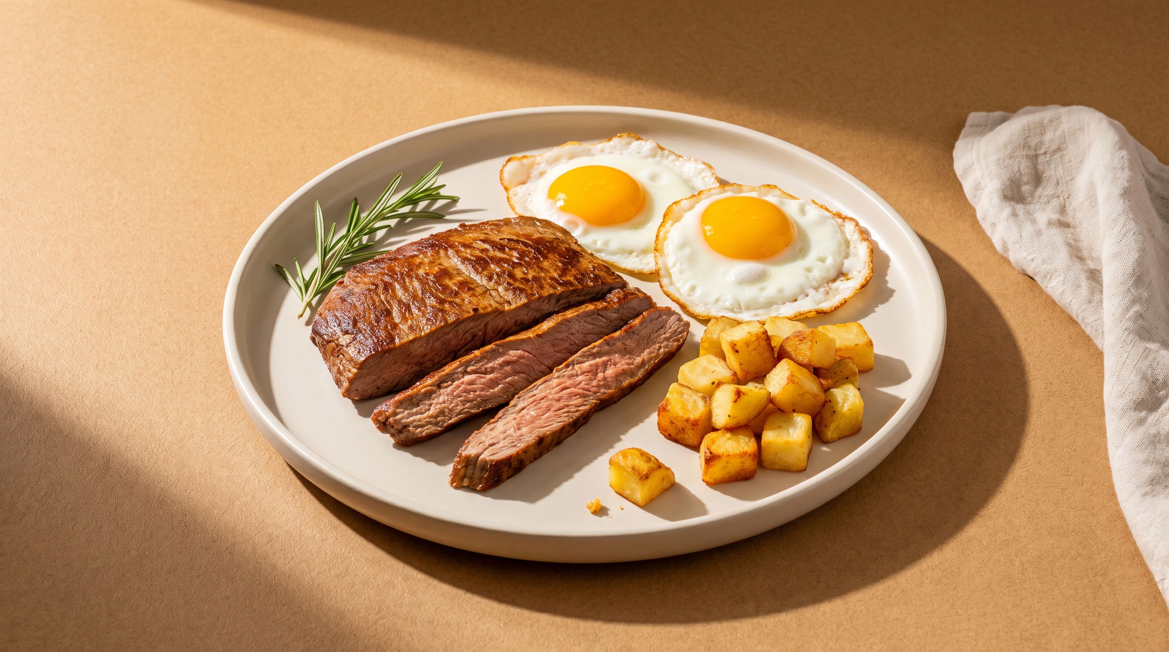 Herzhaftes Frühstück mit Steak and Eggs richtig zubereiten