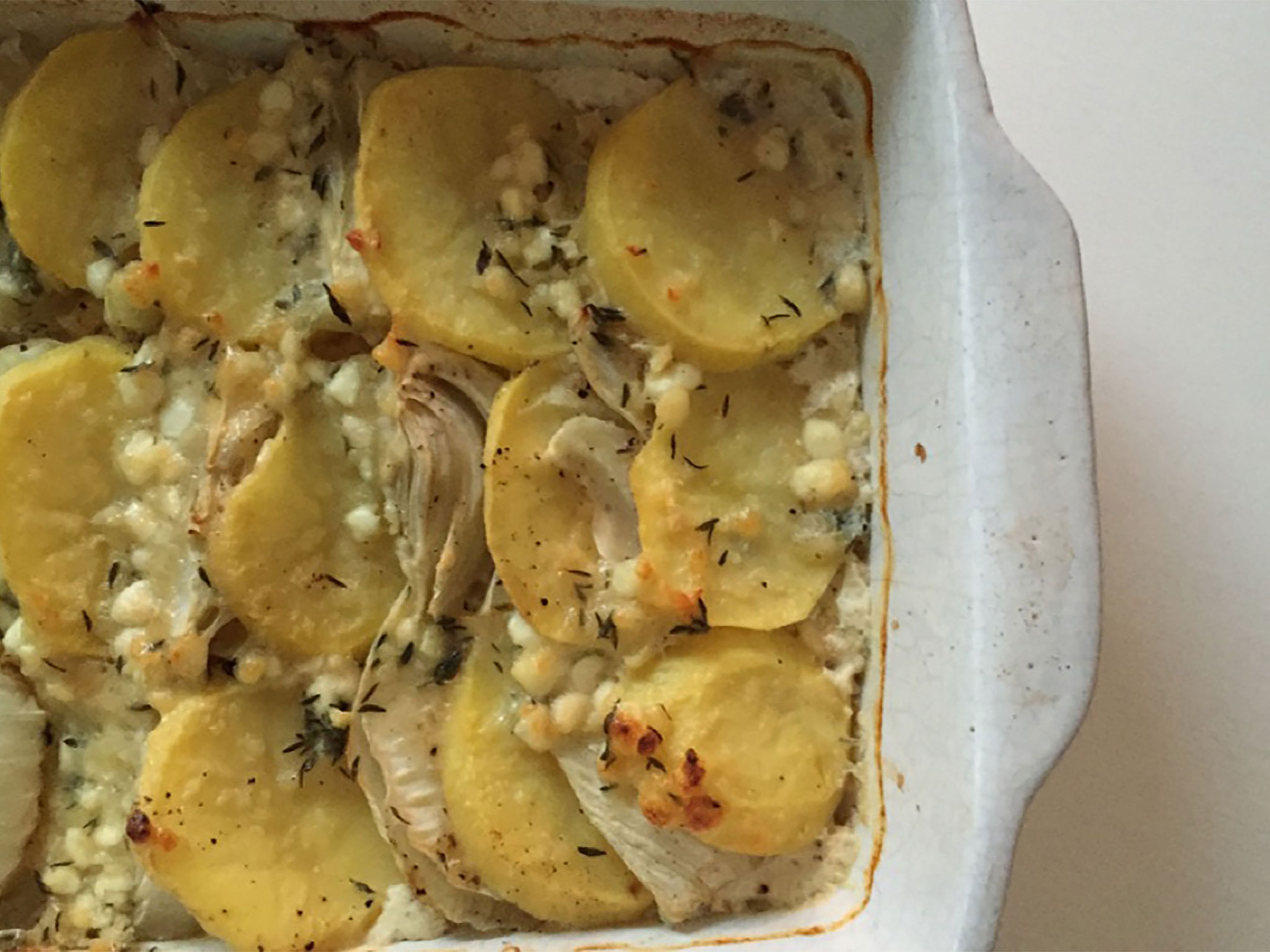 Potato and fennel casserole