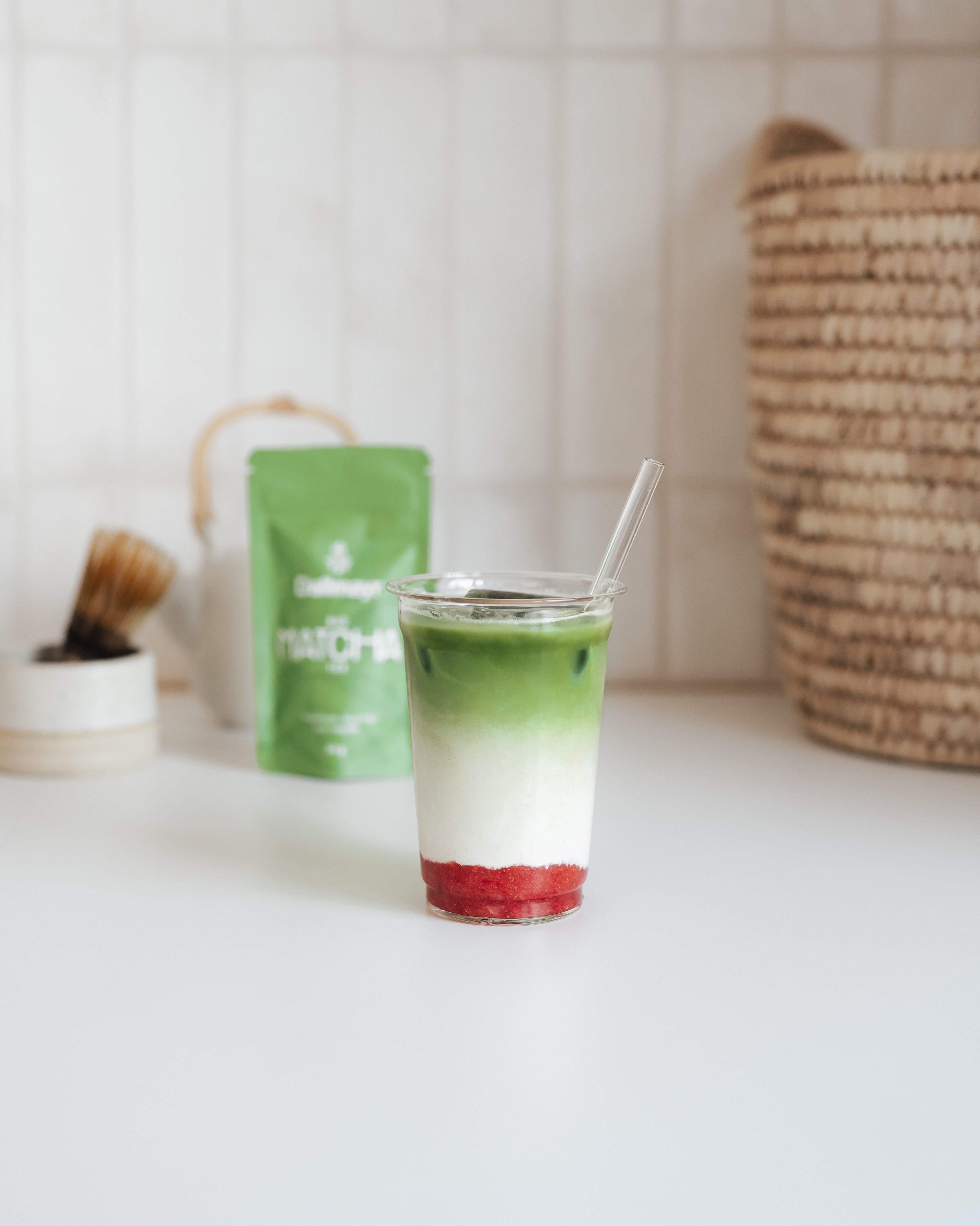 Strawberry Matcha Latte