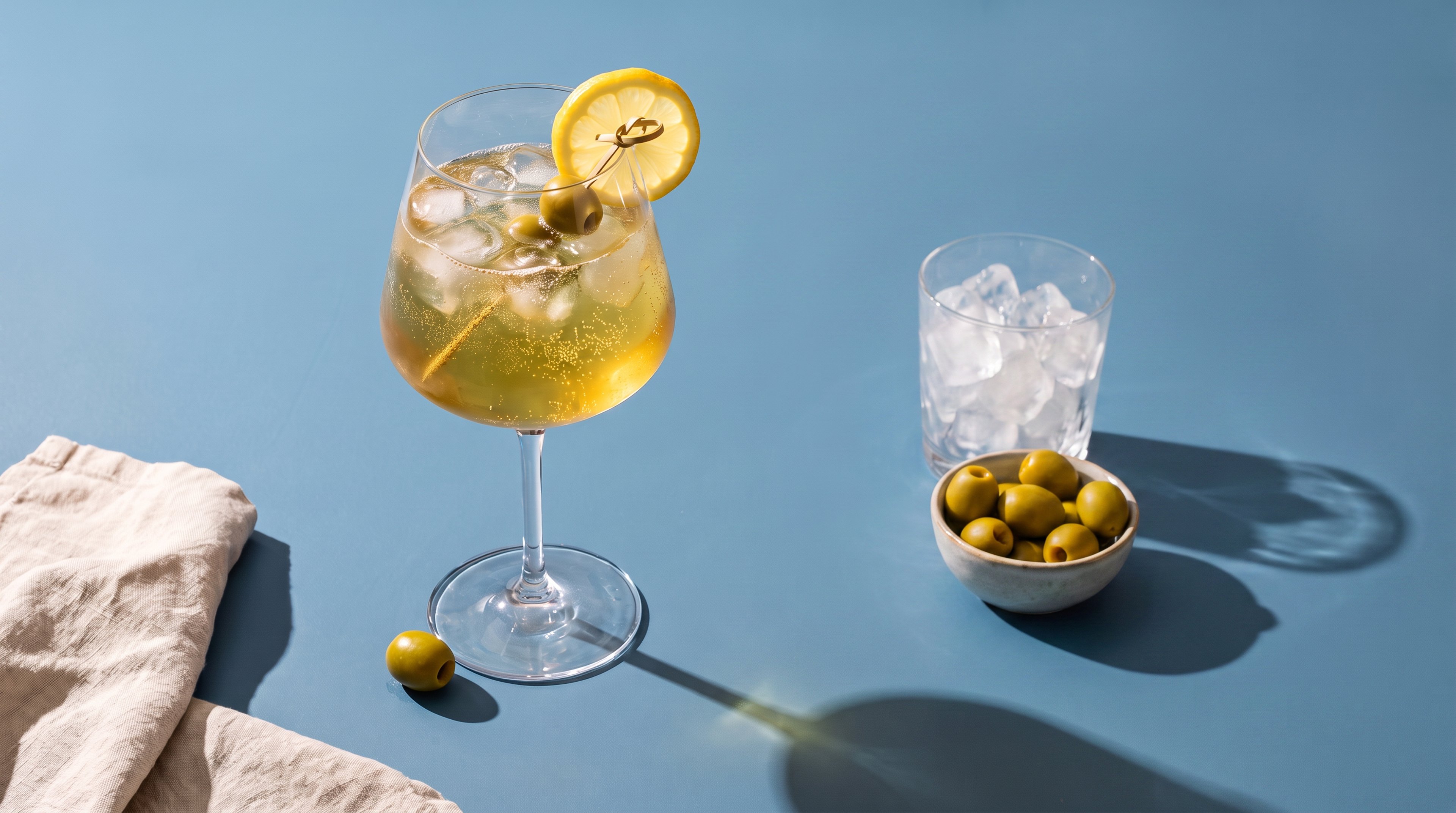 Herzhafter Olive Spritz für warme Sommerabende