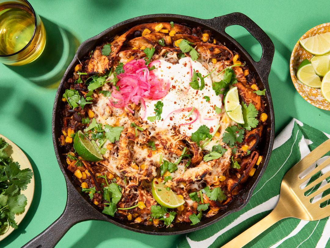 Easy beef enchilada skillet
