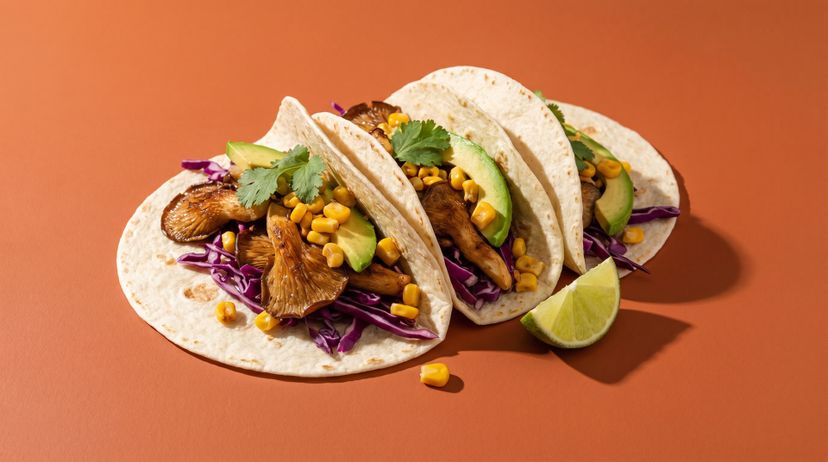 Vegane Austernpilz-Tacos mit rauchiger Marinade und knackigem Slaw