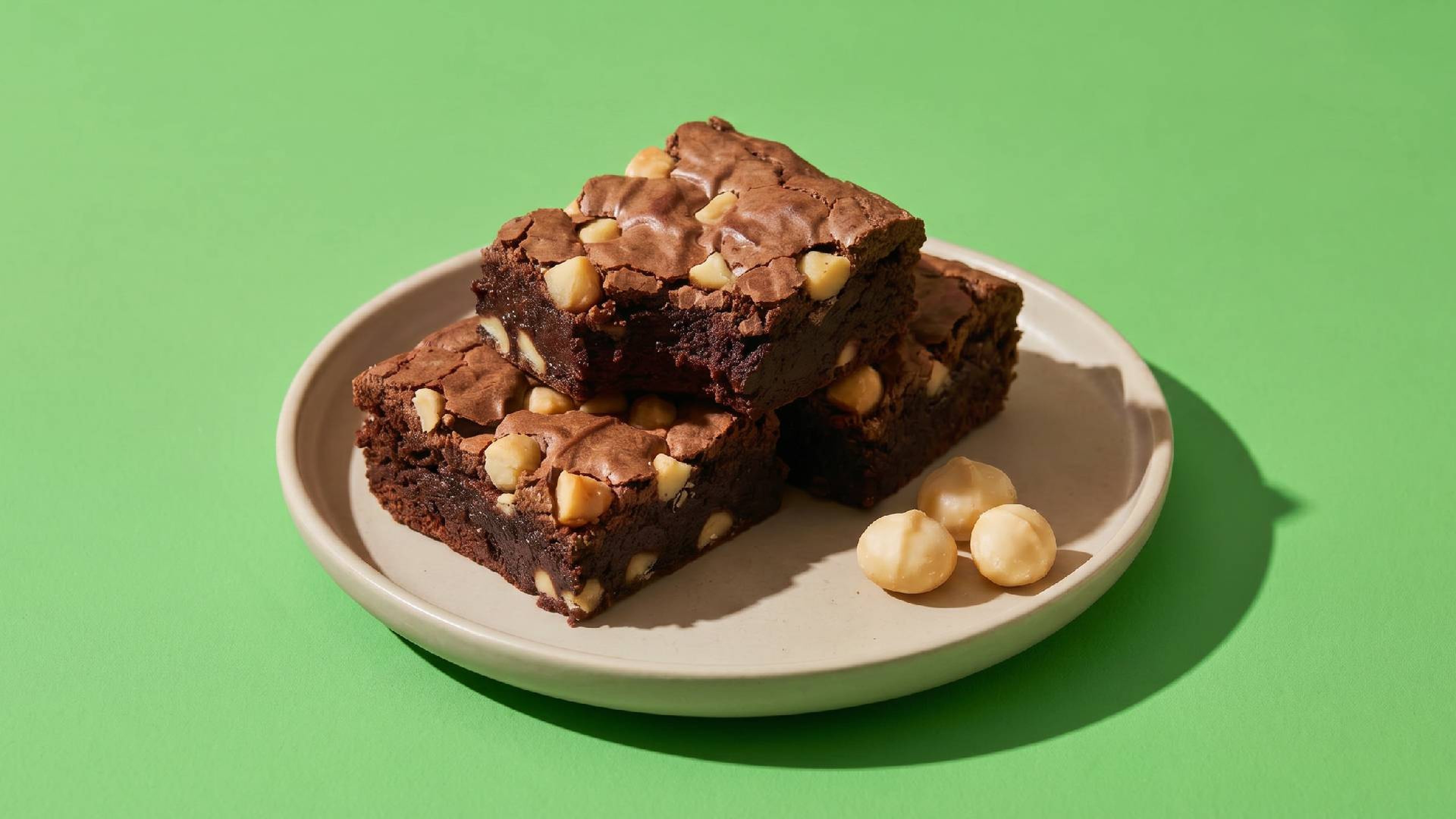 Schokoladige Macadamia-Brownies mit dem perfekten Crunch