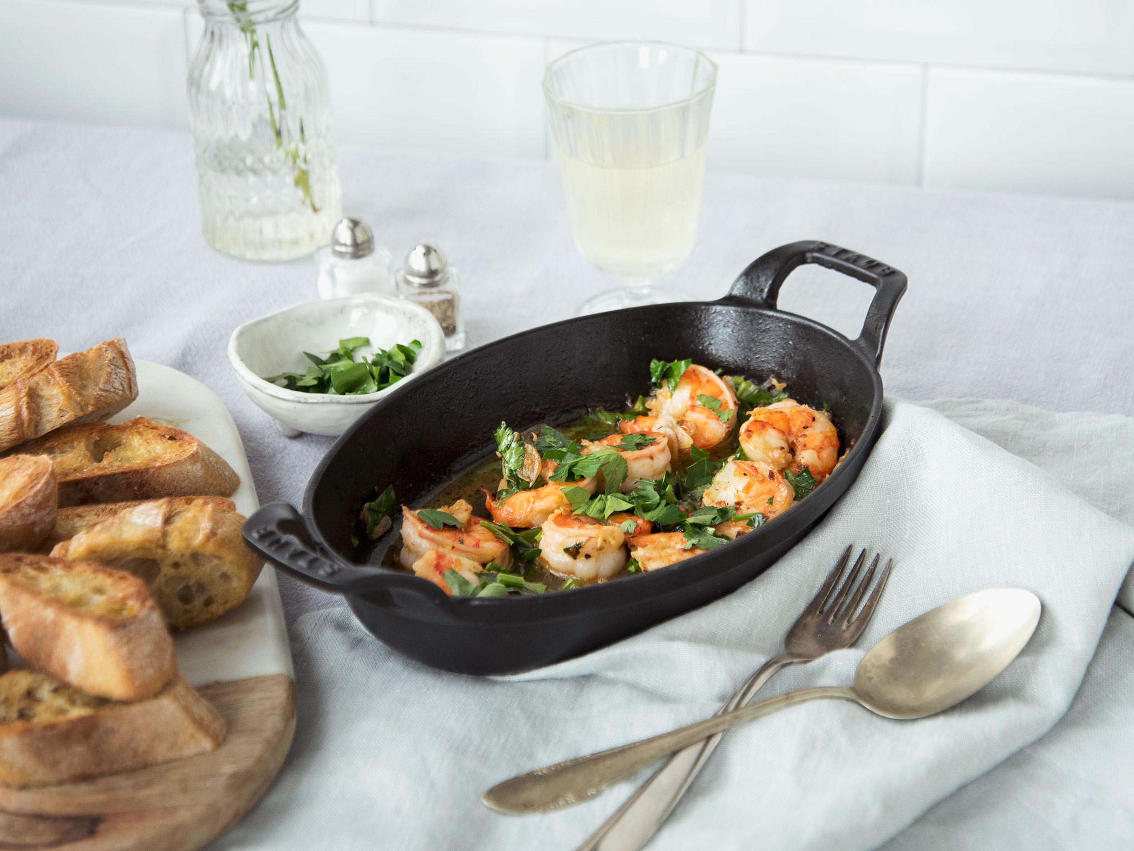 Spanish-style garlic shrimp