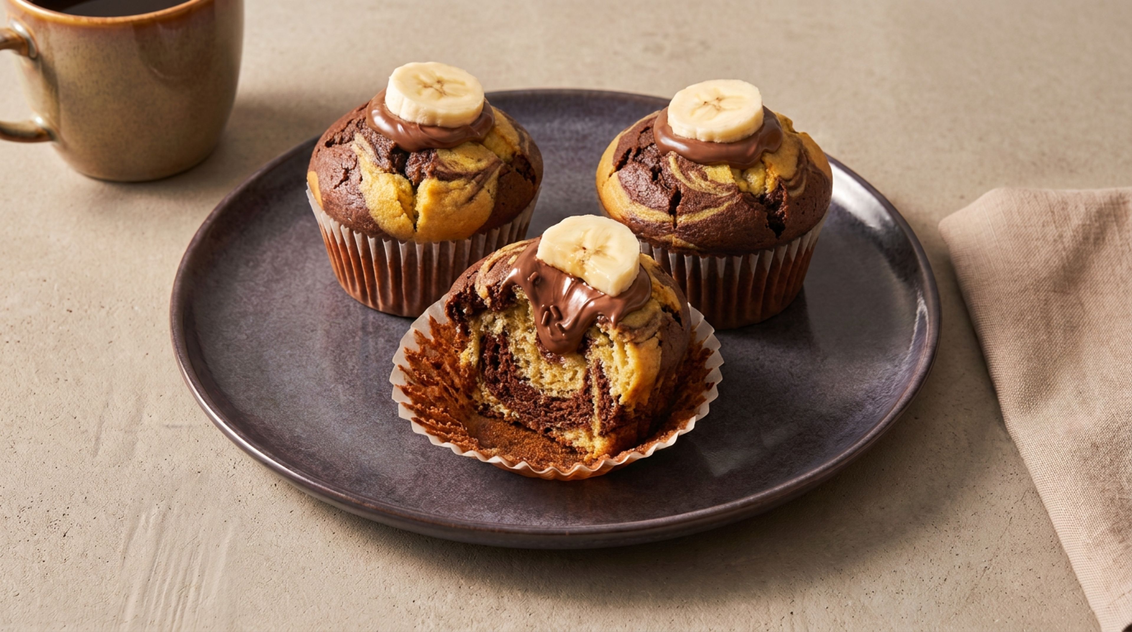 Nutella-Bananen-Muffins