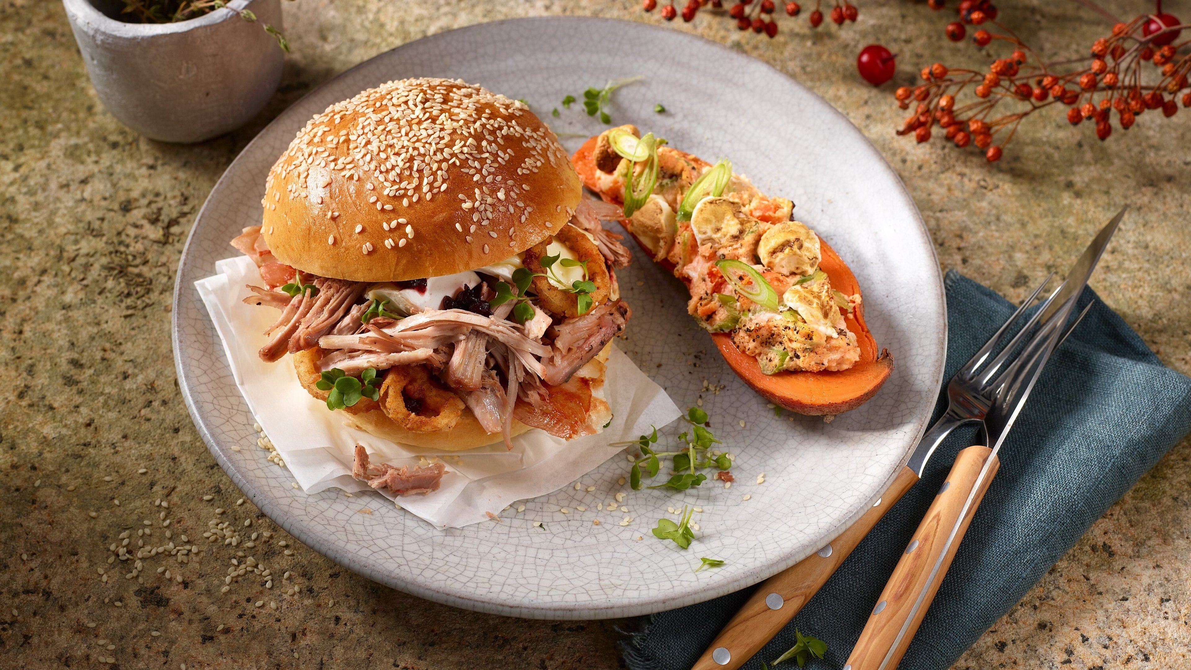 Pulled Turkey ''Thanksgiving Burger''