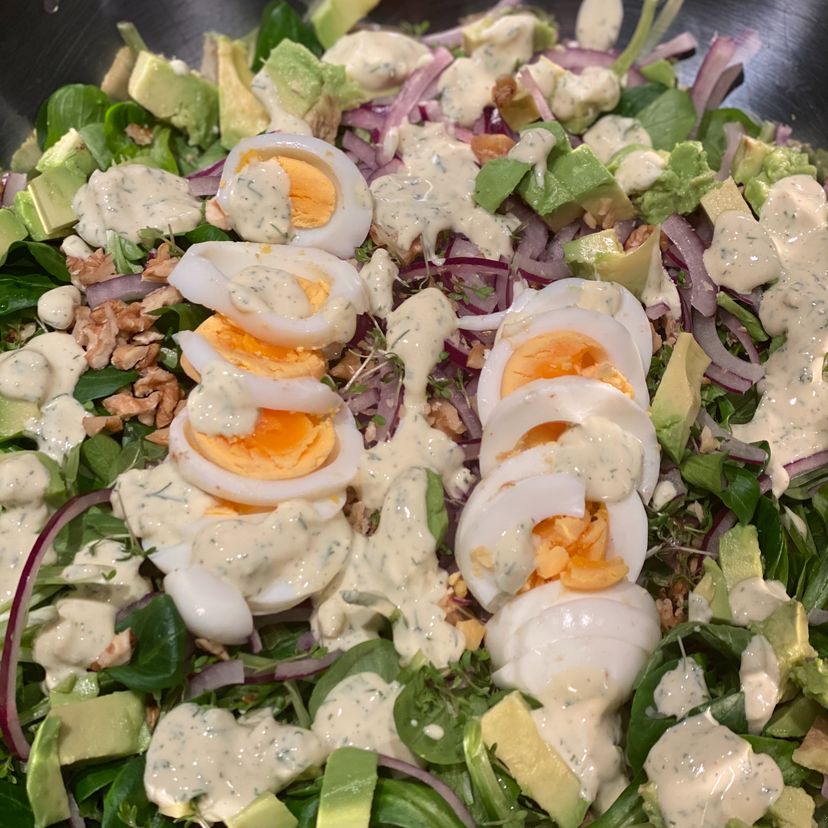 Feldsalat mit Skyr-Senf Dressing