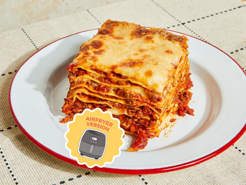 Klassische italienische Lasagne aus der Heißluftfritteuse (Airfryer)